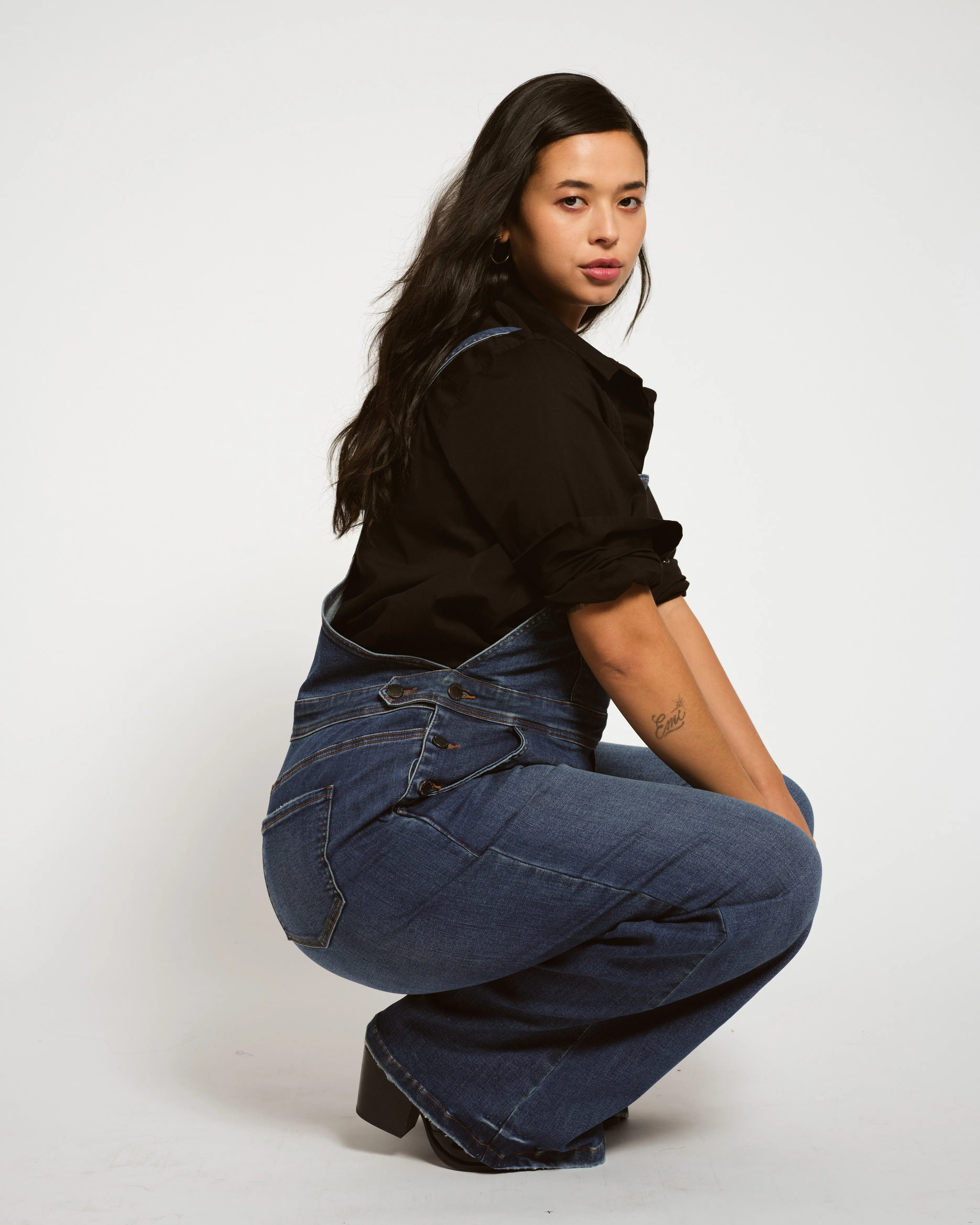 Casey Wide Leg Denim Overalls - Princeton Blue sold by Universal Standard product image thumbnail 3