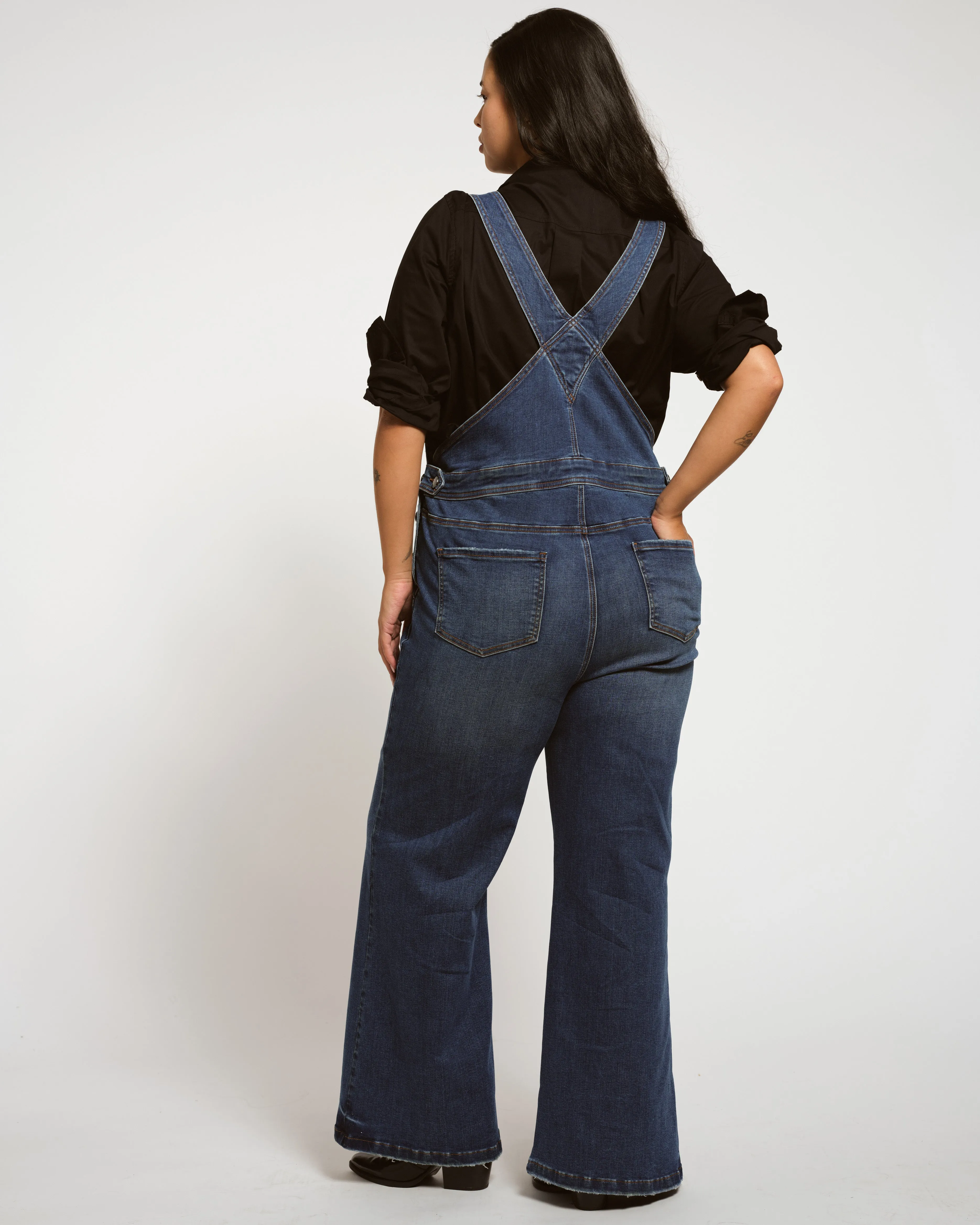Casey Wide Leg Denim Overalls - Princeton Blue sold by Universal Standard product image thumbnail 4
