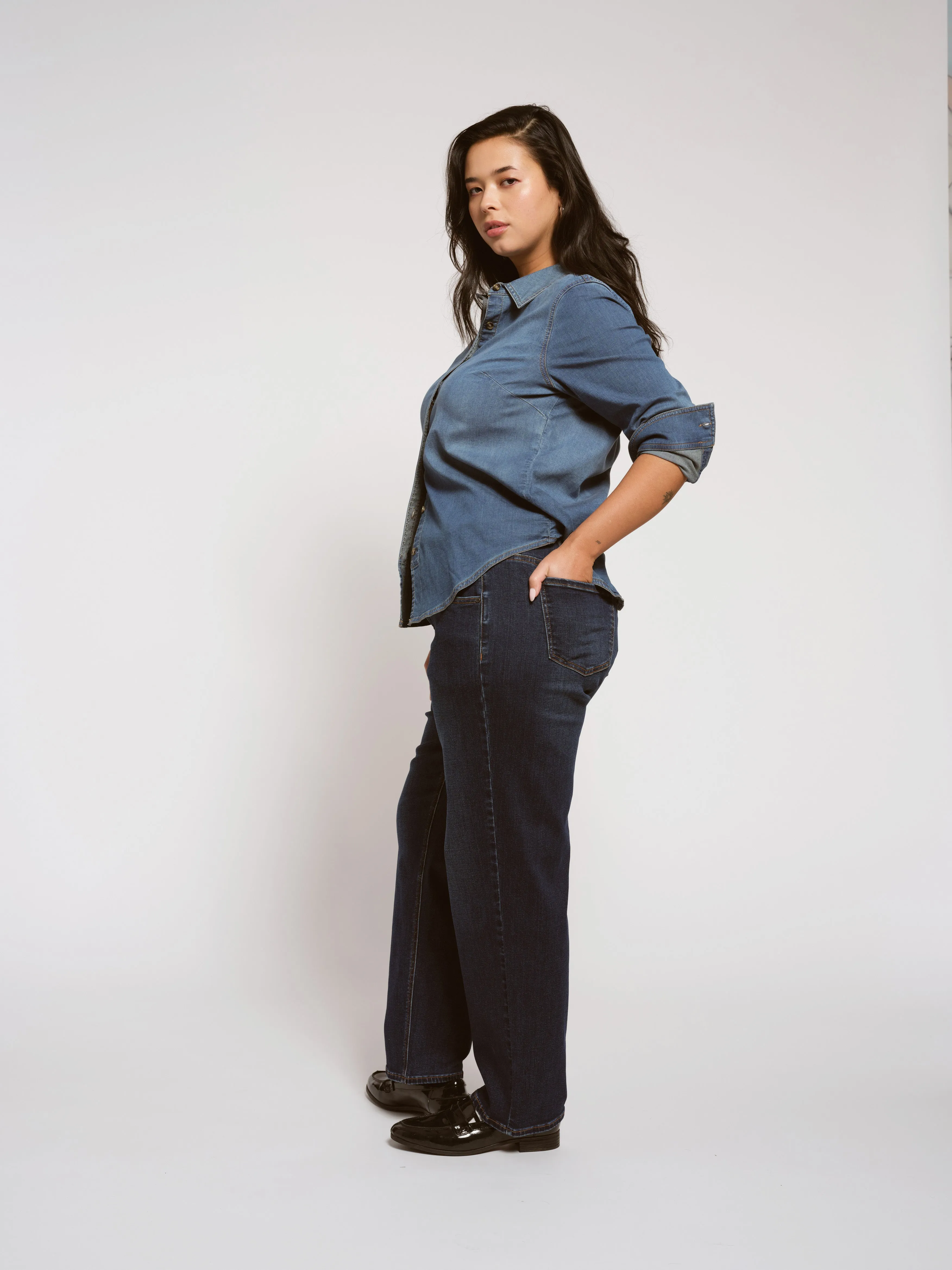 Seine High Rise Straight Leg Jean 29 Inch - Heritage Indigo sold by Universal Standard product image thumbnail 3