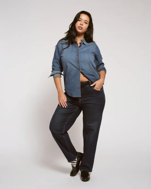 Seine High Rise Straight Leg Jean 29 Inch - Heritage Indigo sold by Universal Standard