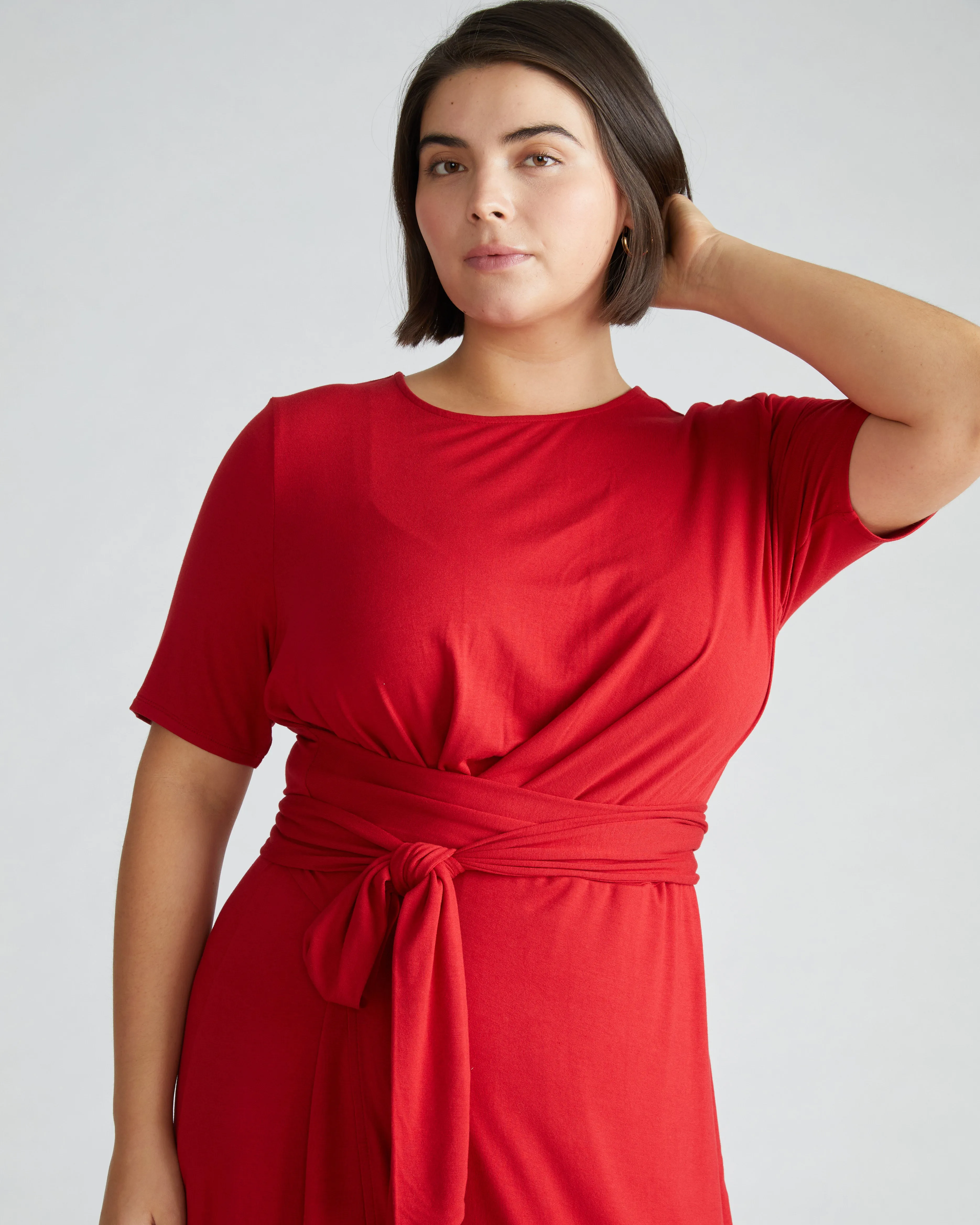 Delilah Liquid Jersey Dress - New York Red sold by Universal Standard product image thumbnail 3