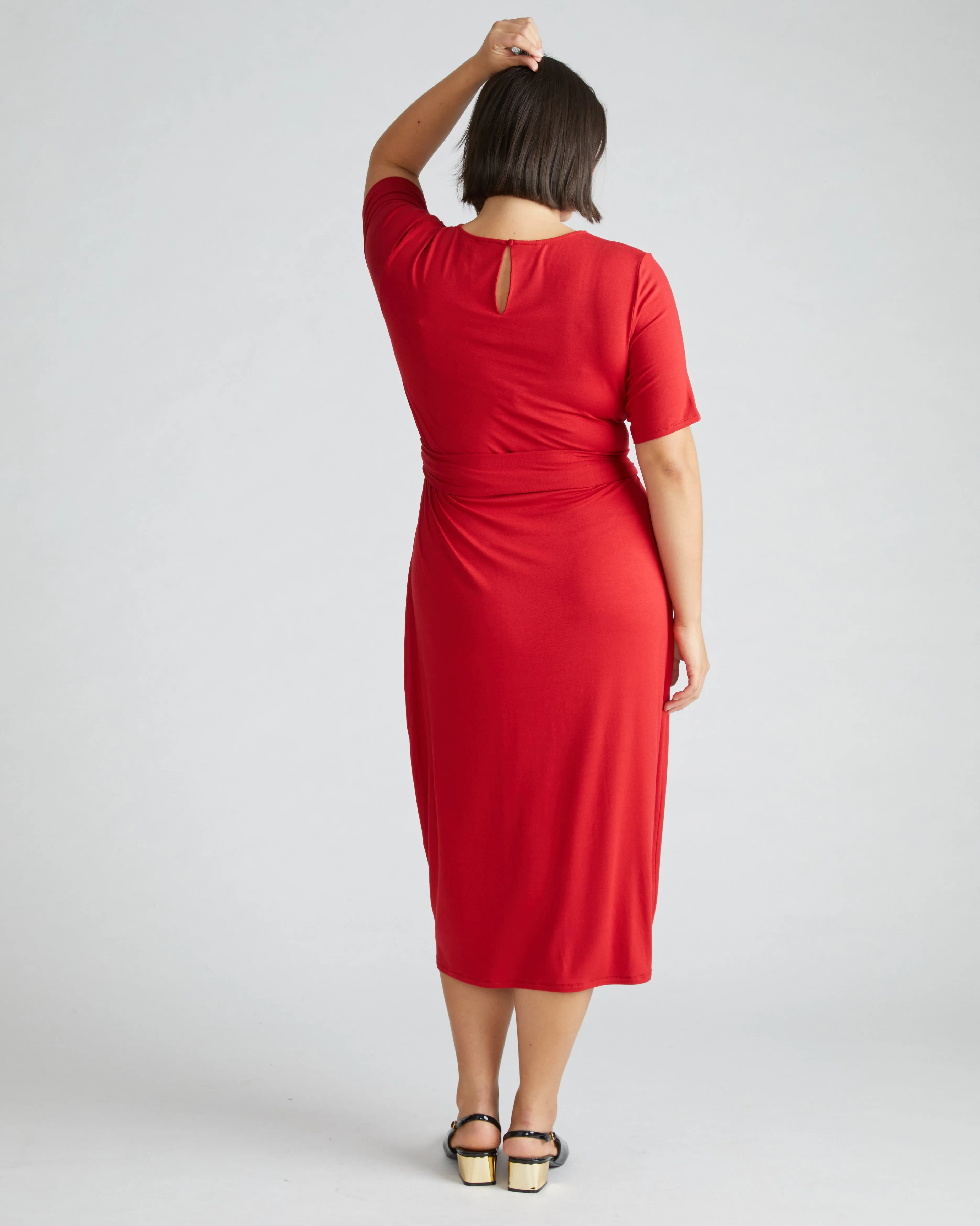 Delilah Liquid Jersey Dress - New York Red sold by Universal Standard product image thumbnail 2