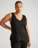 The Tailored Ponte Vest - Slate Pinstripe sold by Universal Standard