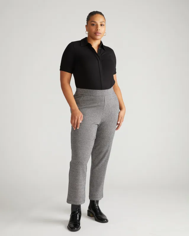 Amaya Ponte Kick Flare Pants - Herringbone Tweed sold by Universal Standard