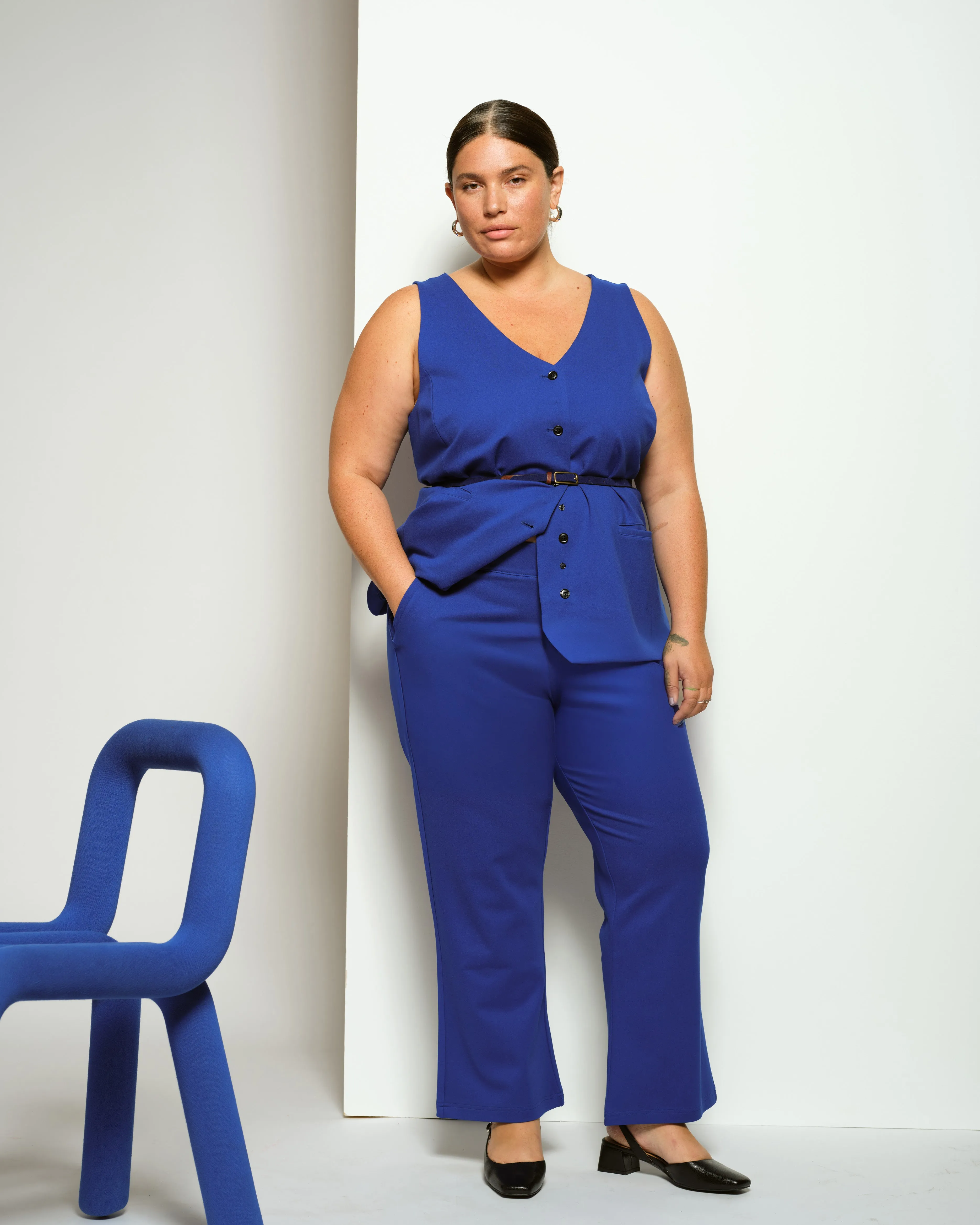 The Tailored Ponte Vest - Tanzanite sold by Universal Standard product image thumbnail 3