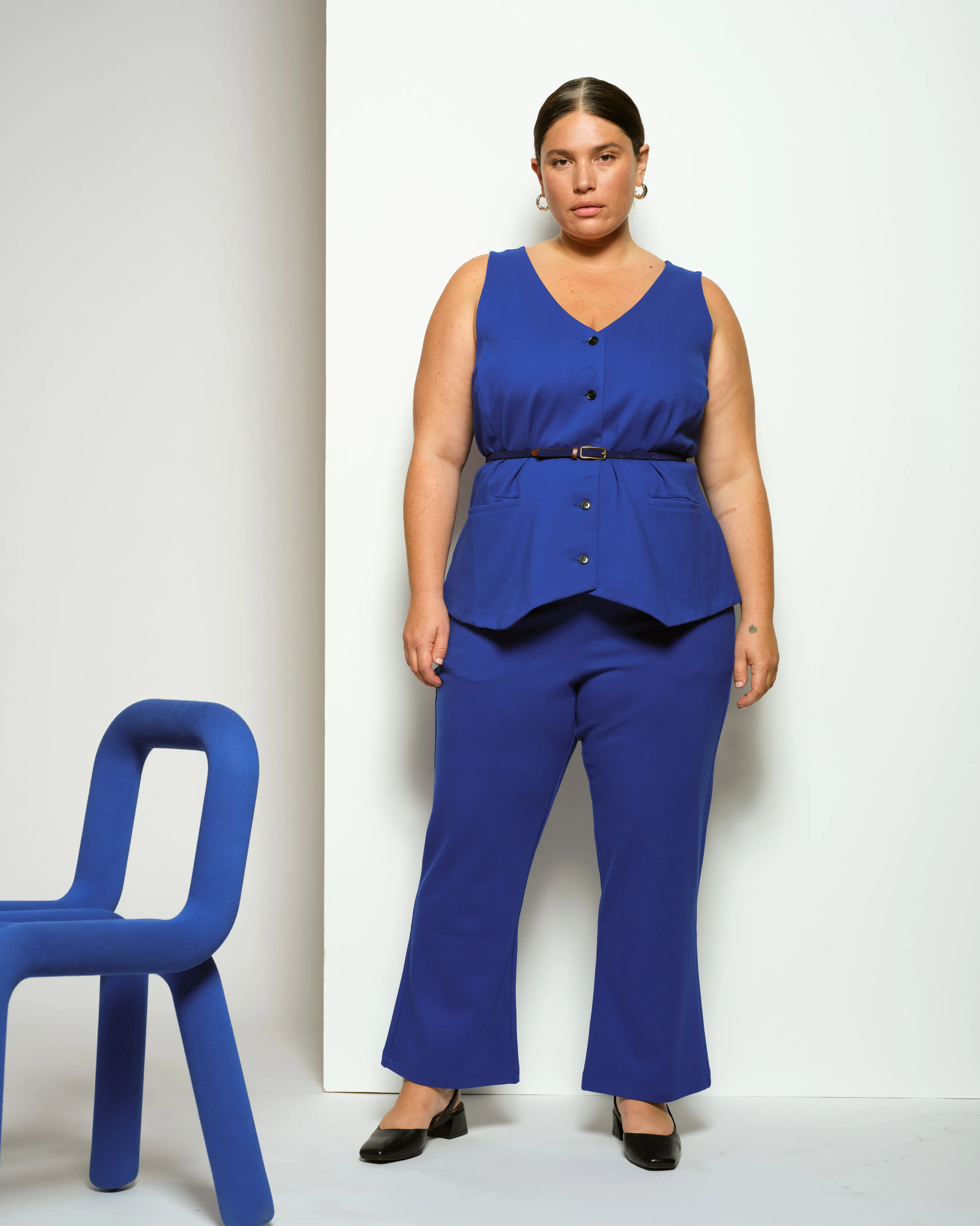 Amaya Ponte Kick Flare Pants - Tanzanite sold by Universal Standard