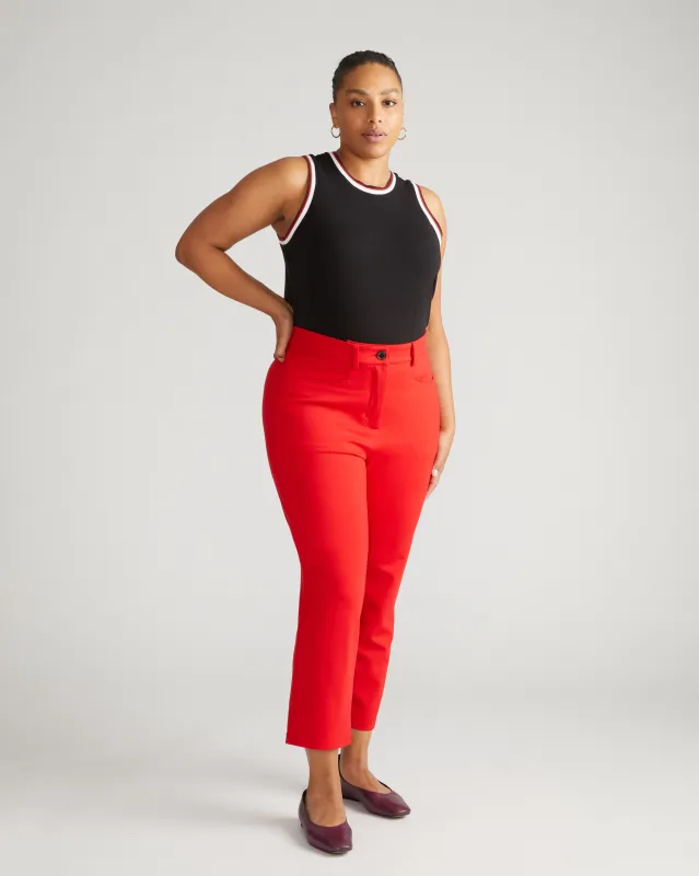 Cigarette Ponte Pants - Vermilion Red made by Universal Standard