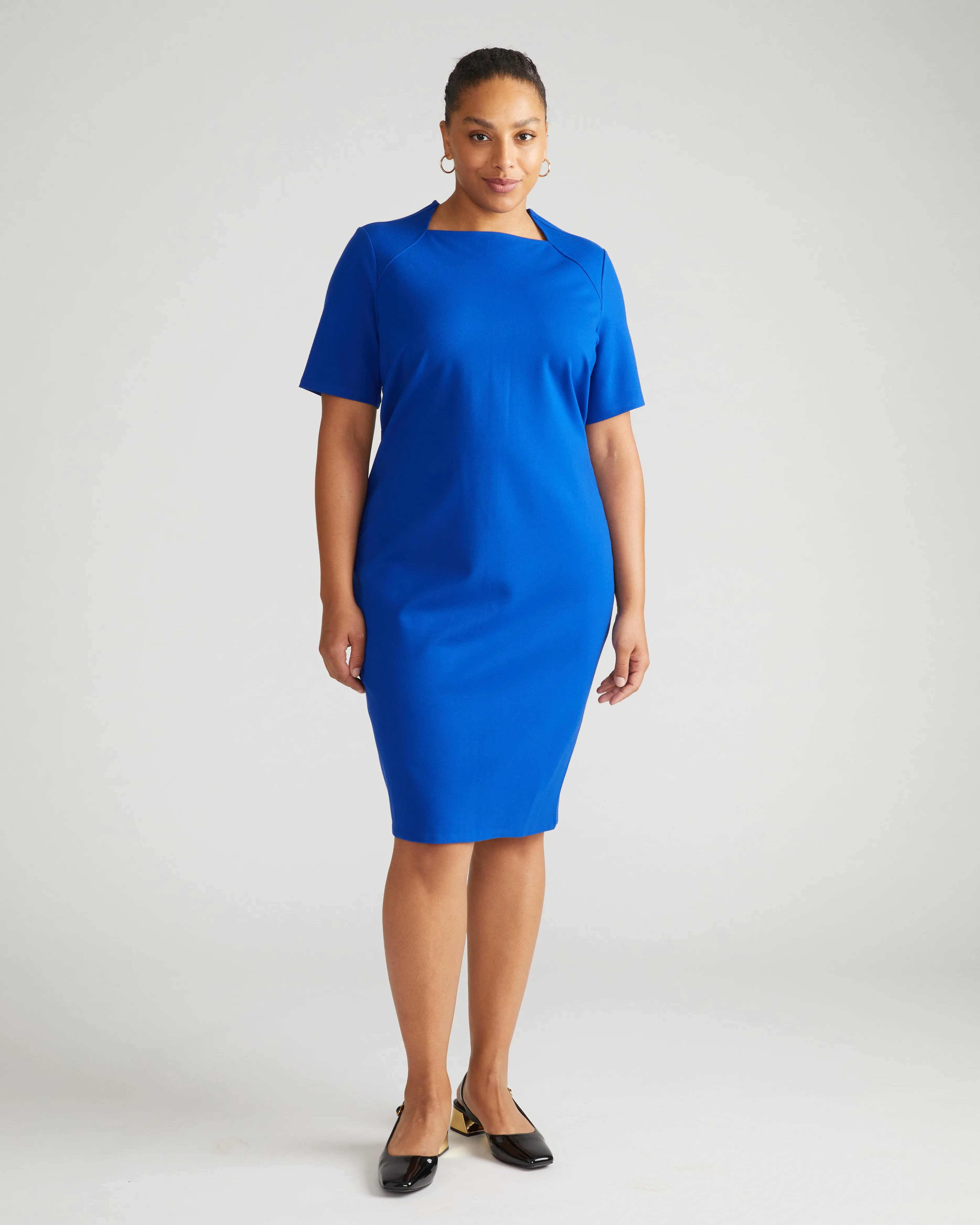 Envelope Neck Ponte Dress - Tanzanite sold by Universal Standard product image thumbnail 2