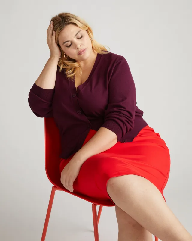 Danube Ponte Skirt - Vermilion Red sold by Universal Standard