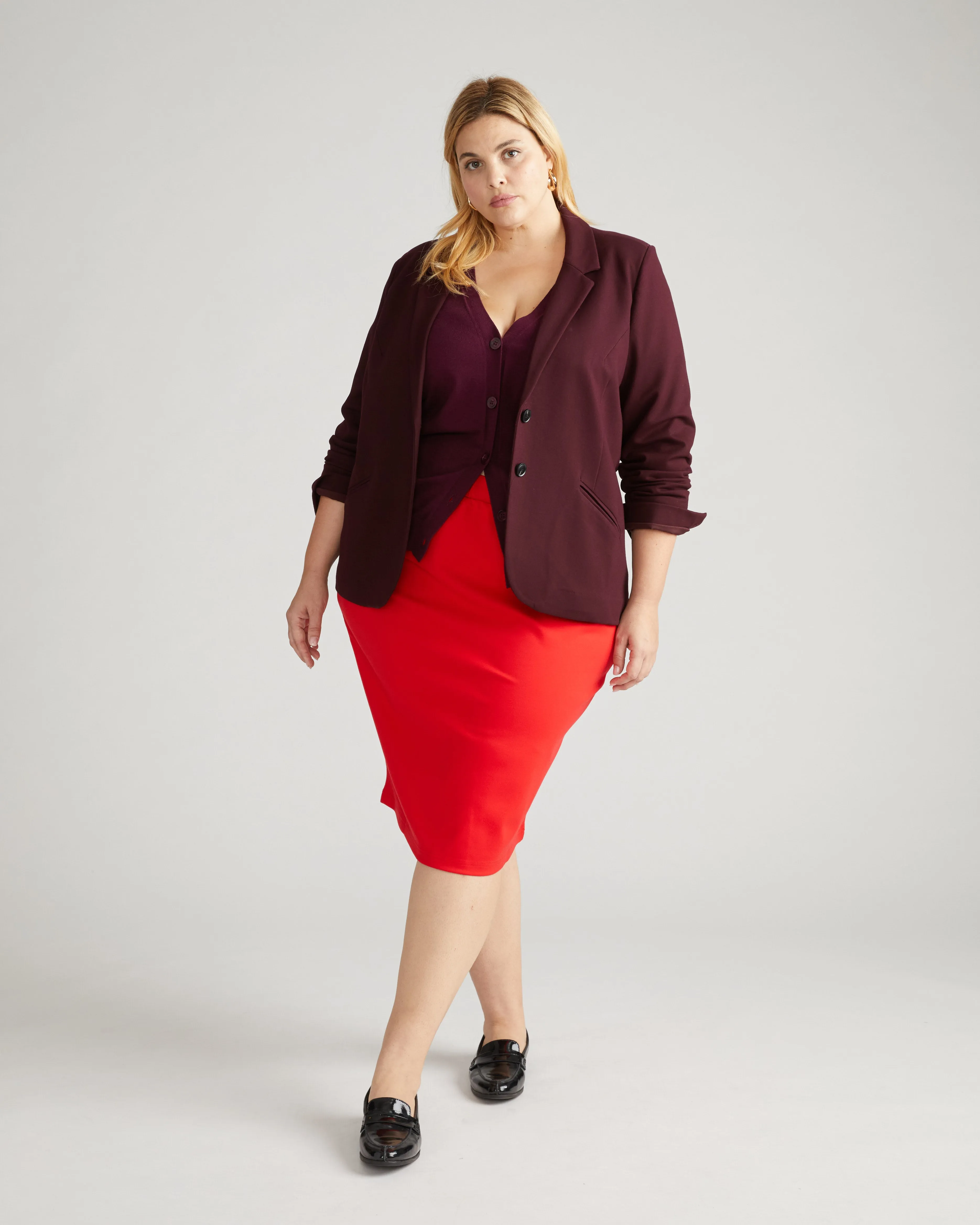 Danube Ponte Skirt - Vermilion Red sold by Universal Standard product image thumbnail 2
