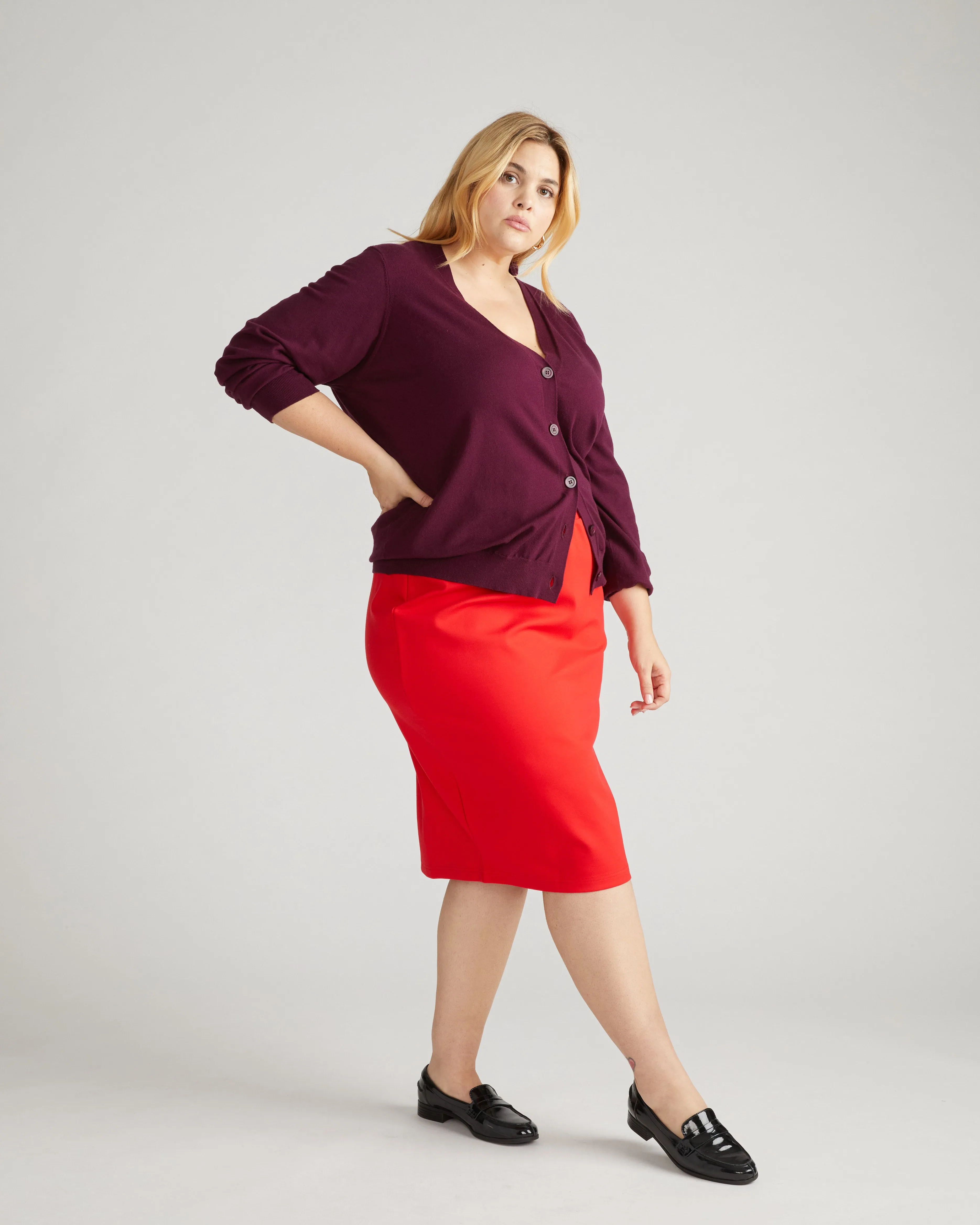 Danube Ponte Skirt - Vermilion Red sold by Universal Standard product image thumbnail 3