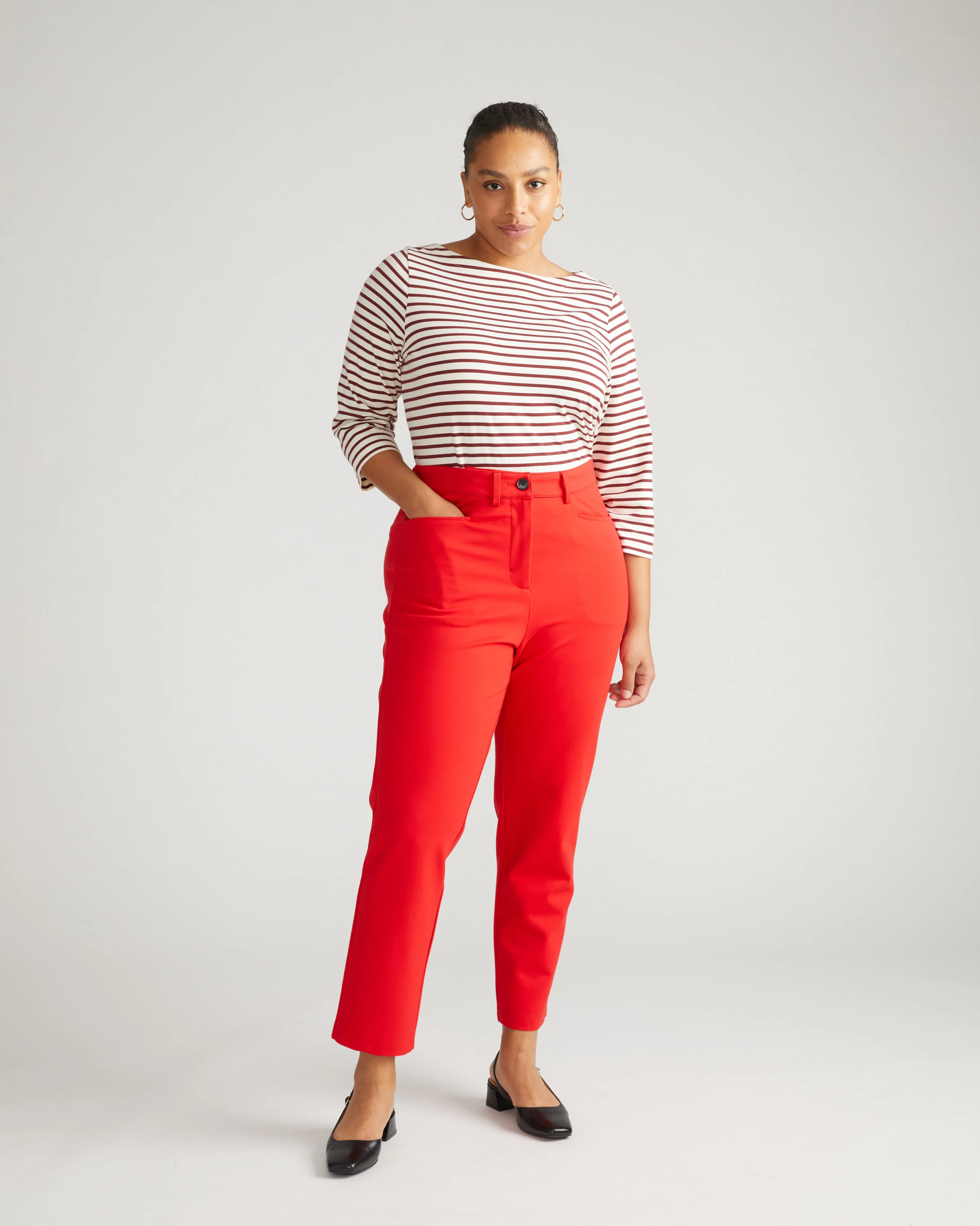 Long Cigarette Ponte Pants - Vermilion Red sold by Universal Standard product image thumbnail 2