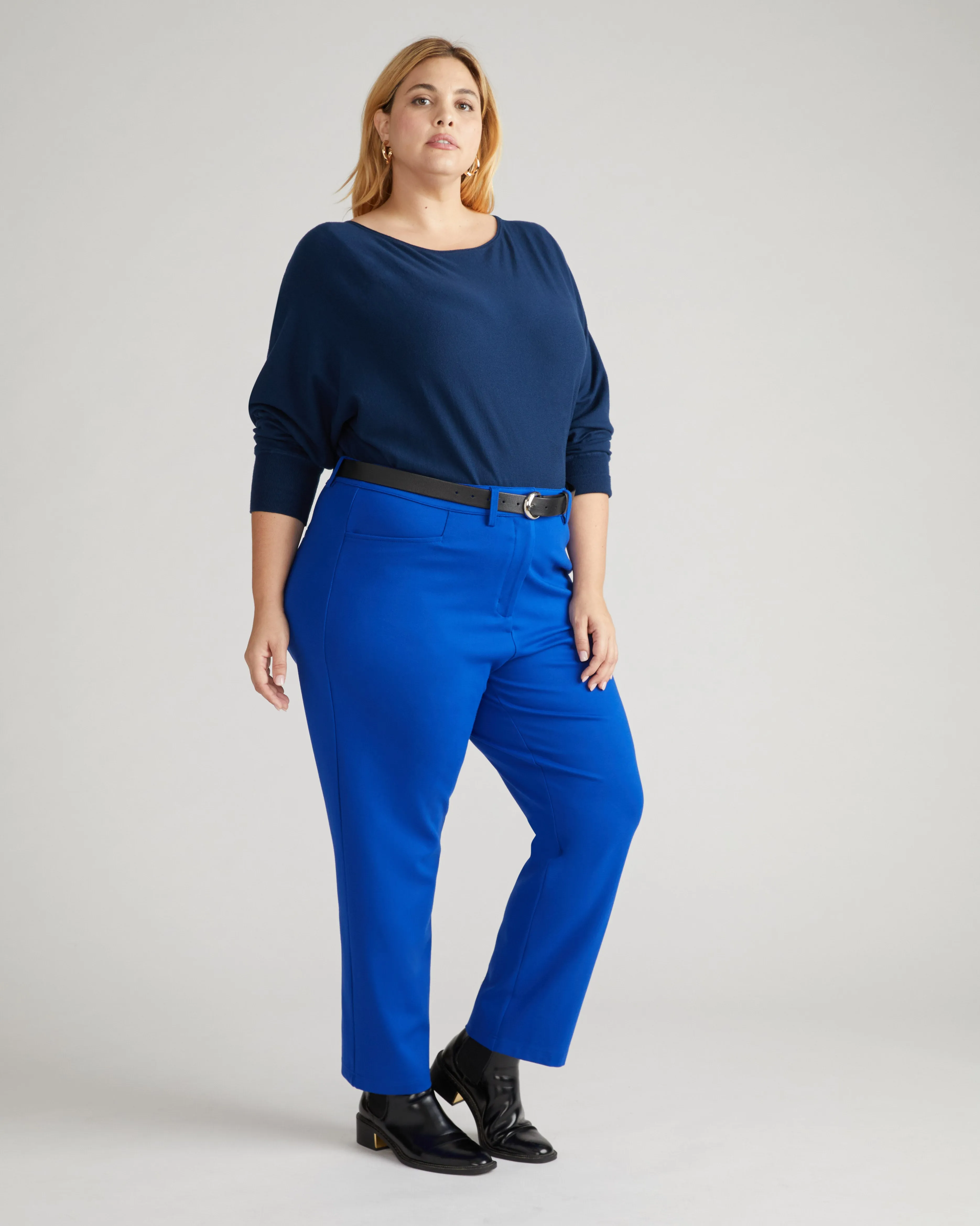 Long Cigarette Ponte Pants - Tanzanite sold by Universal Standard