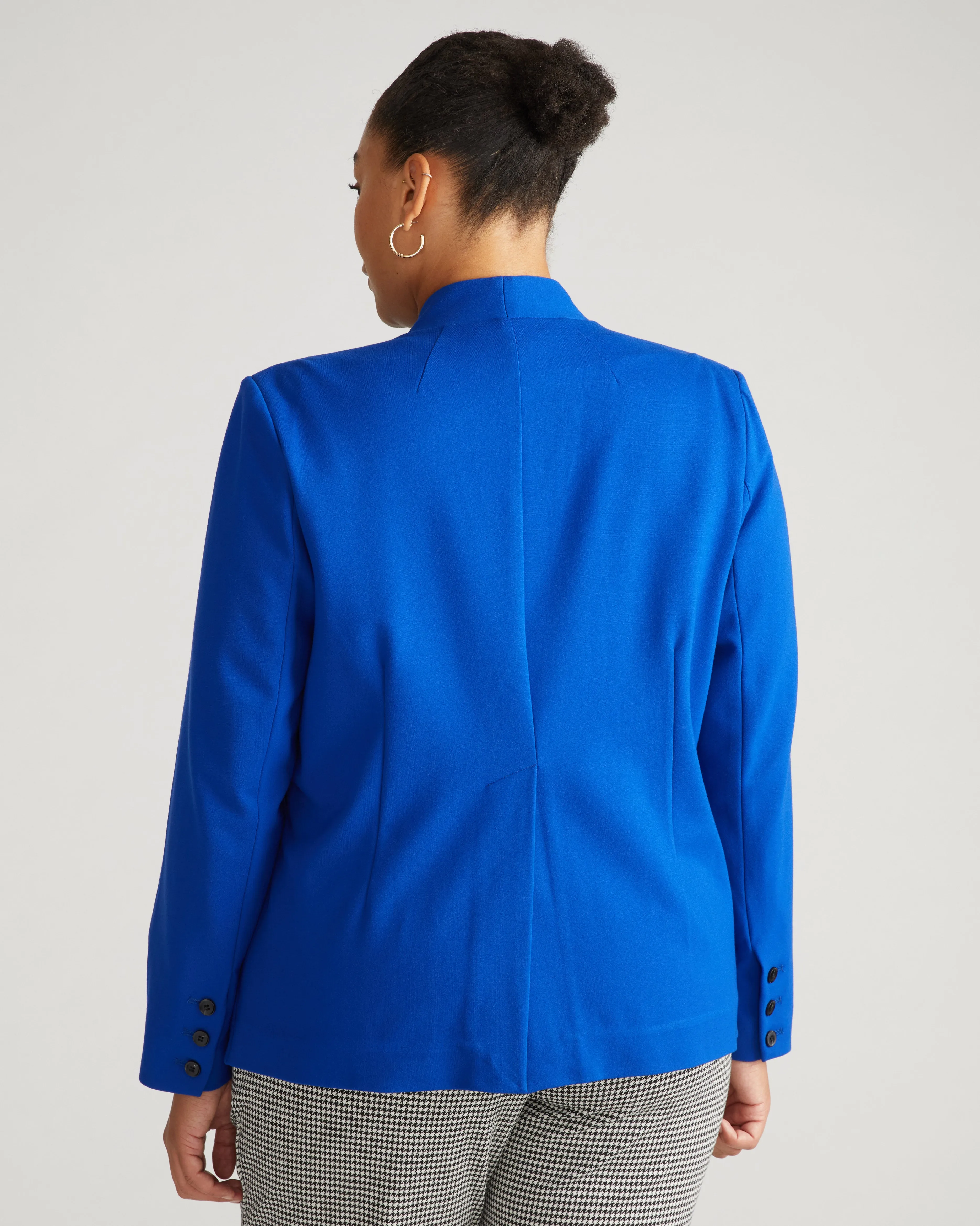 Lennox Collarless Ponte Blazer - Tanzanite sold by Universal Standard product image thumbnail 3