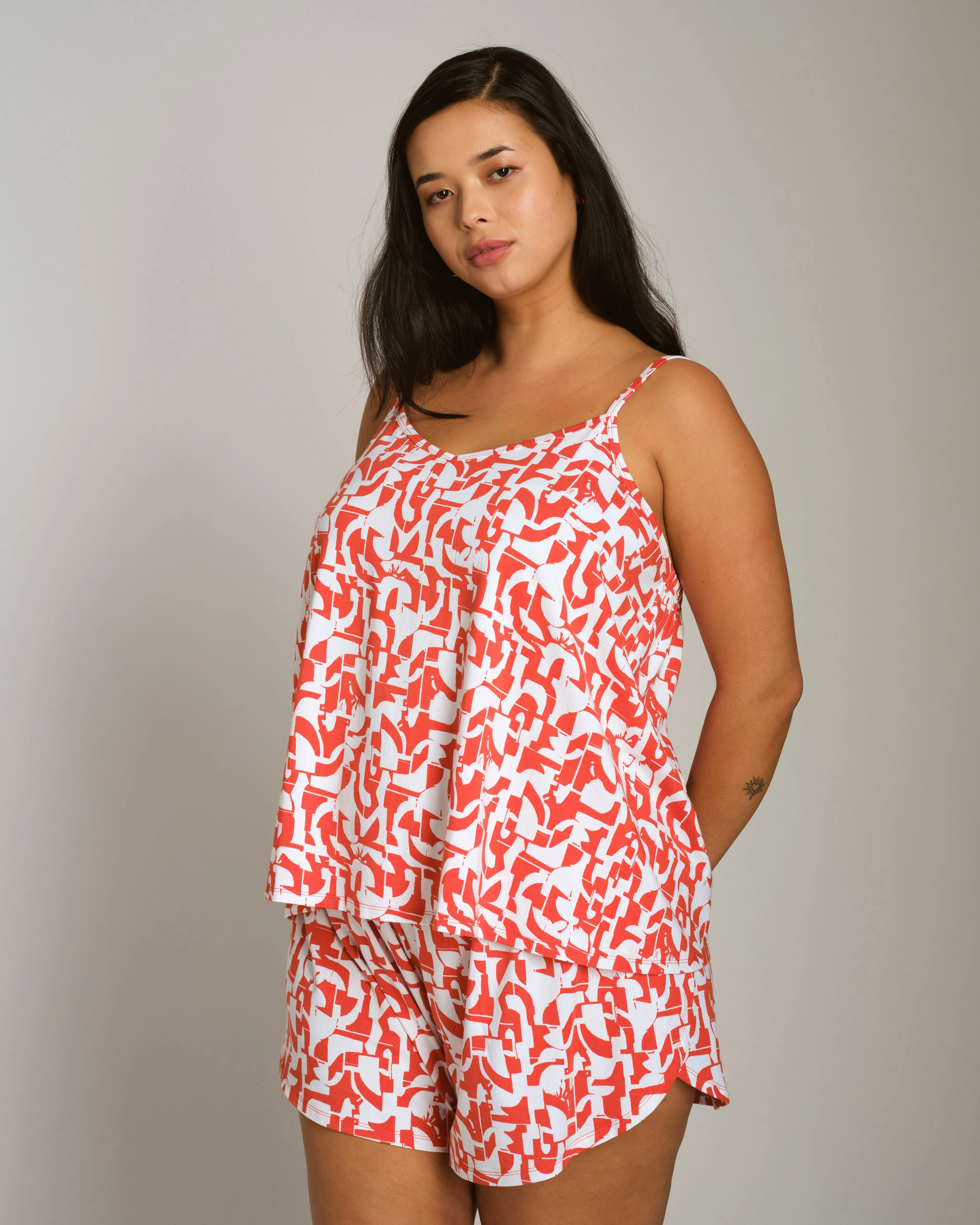 UltimateS Natalie Jersey Sleep Set - Shoreline Sunset Print sold by Universal Standard product image thumbnail 3