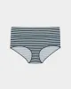 UltimateS Full Coverage High Rise Brief - Deep Sea/White Stripe sold by Universal Standard