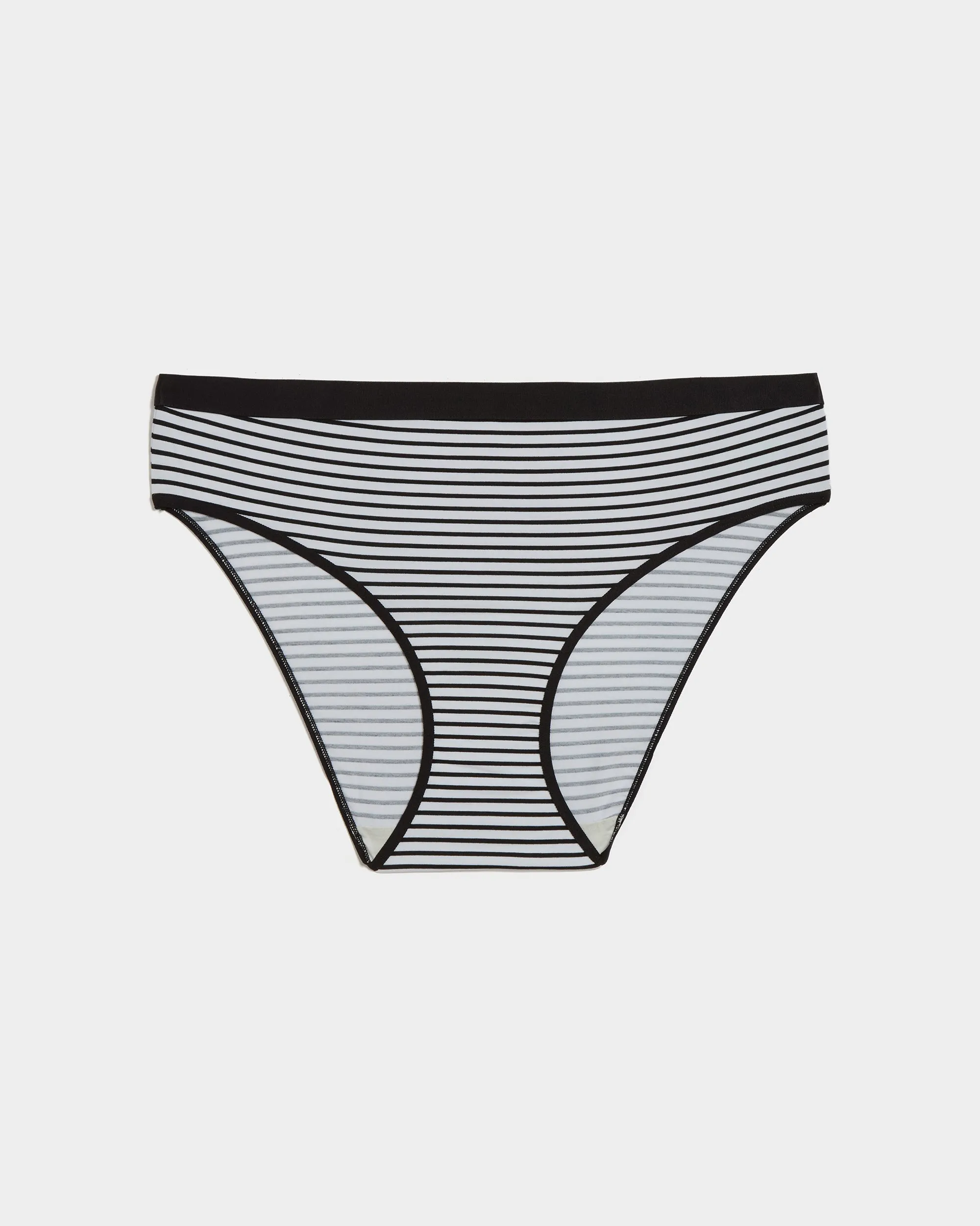 UltimateS Mid Rise Bikini - Black/White Stripe sold by Universal Standard