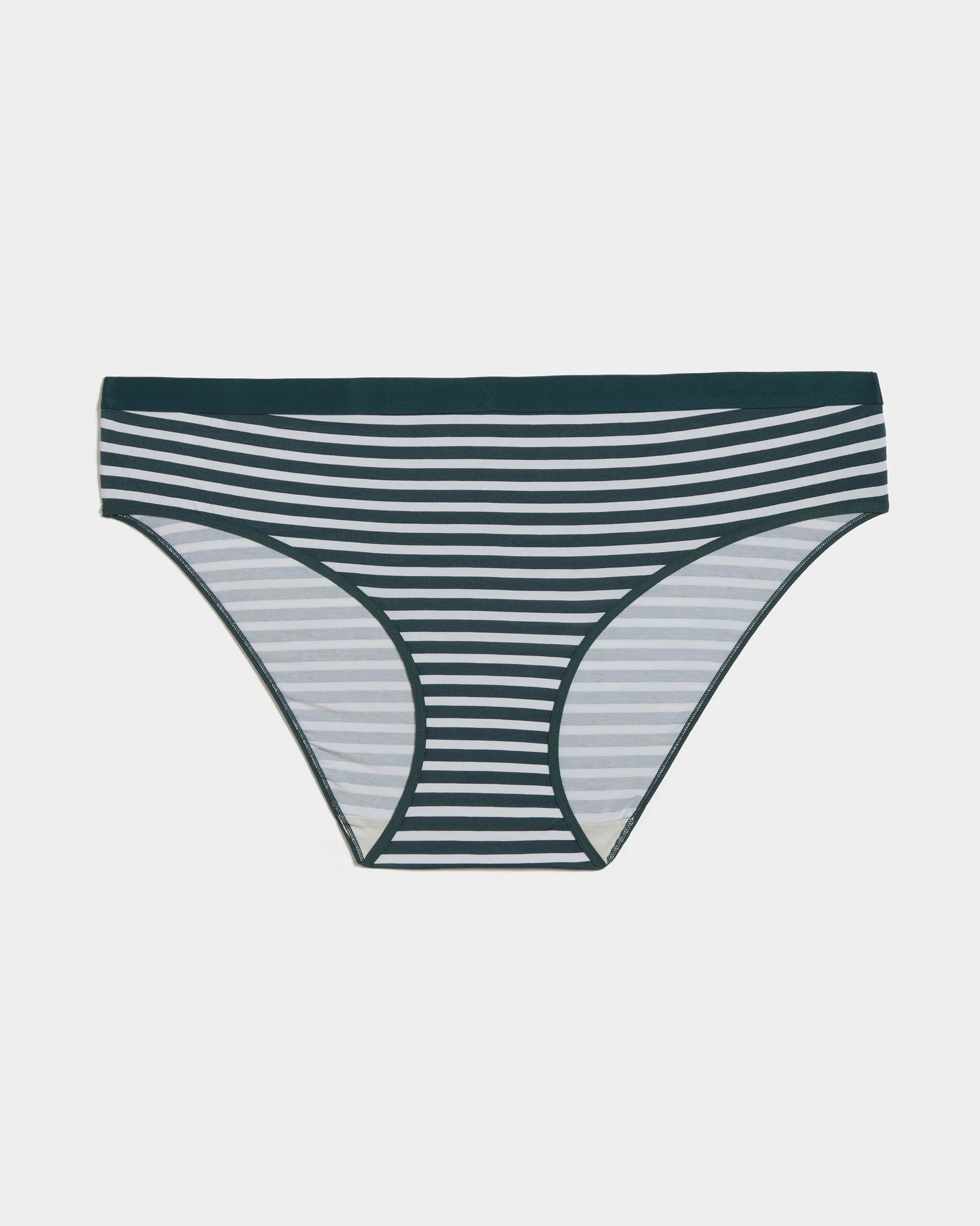 UltimateS Mid Rise Bikini - Deep Sea/White Stripe sold by Universal Standard
