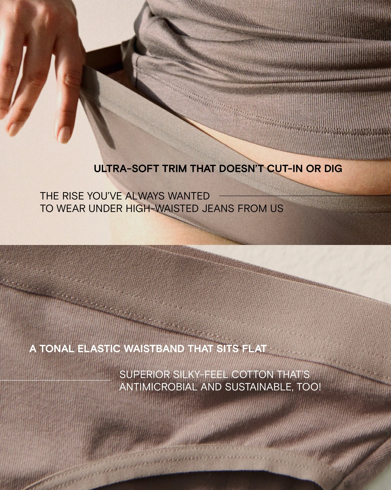 UltimateS High Rise Brief - White/Cenote Stripe sold by Universal Standard product image thumbnail 5