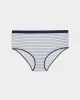 UltimateS High Rise Brief - White/Cenote Stripe sold by Universal Standard