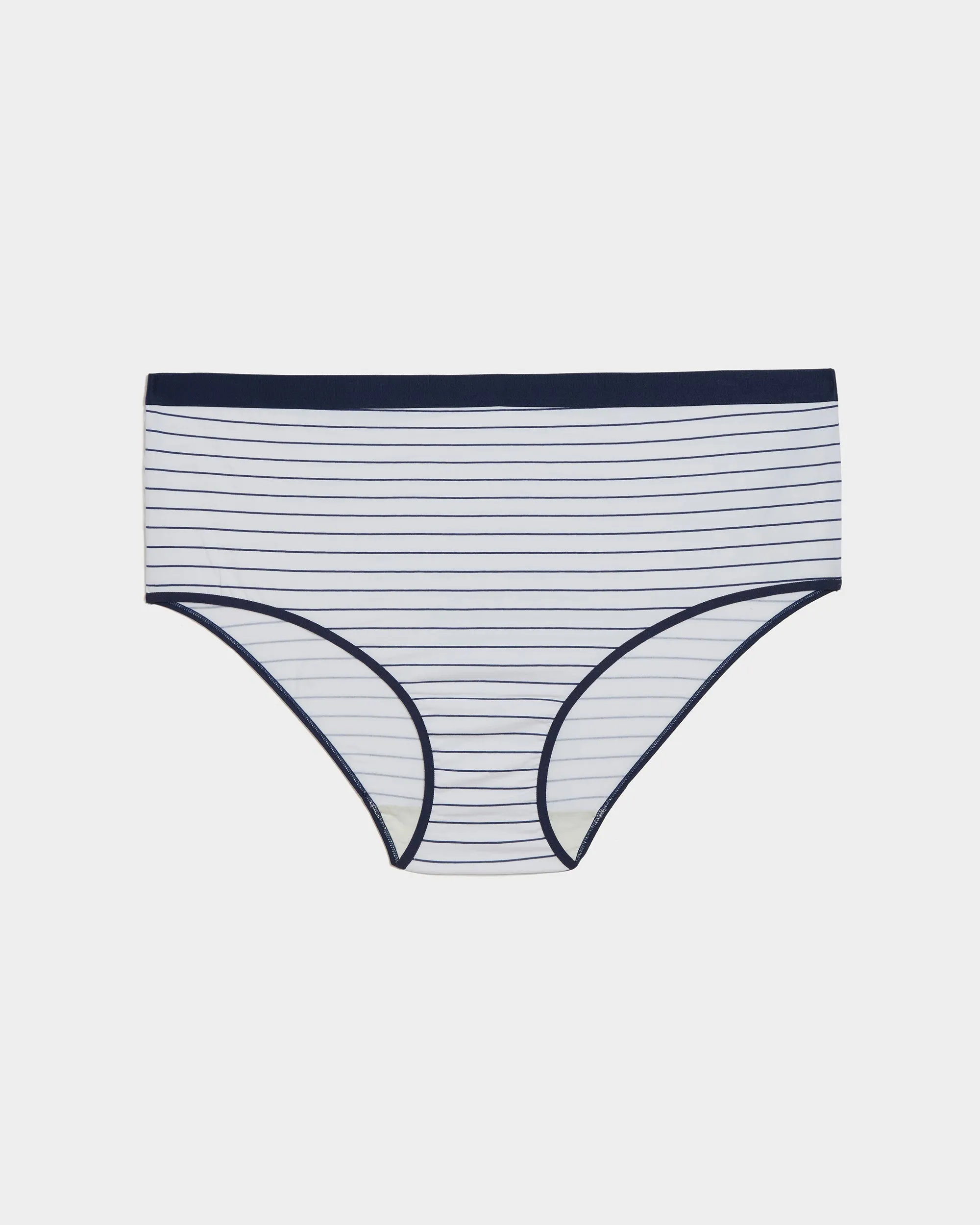 UltimateS High Rise Brief - White/Cenote Stripe sold by Universal Standard