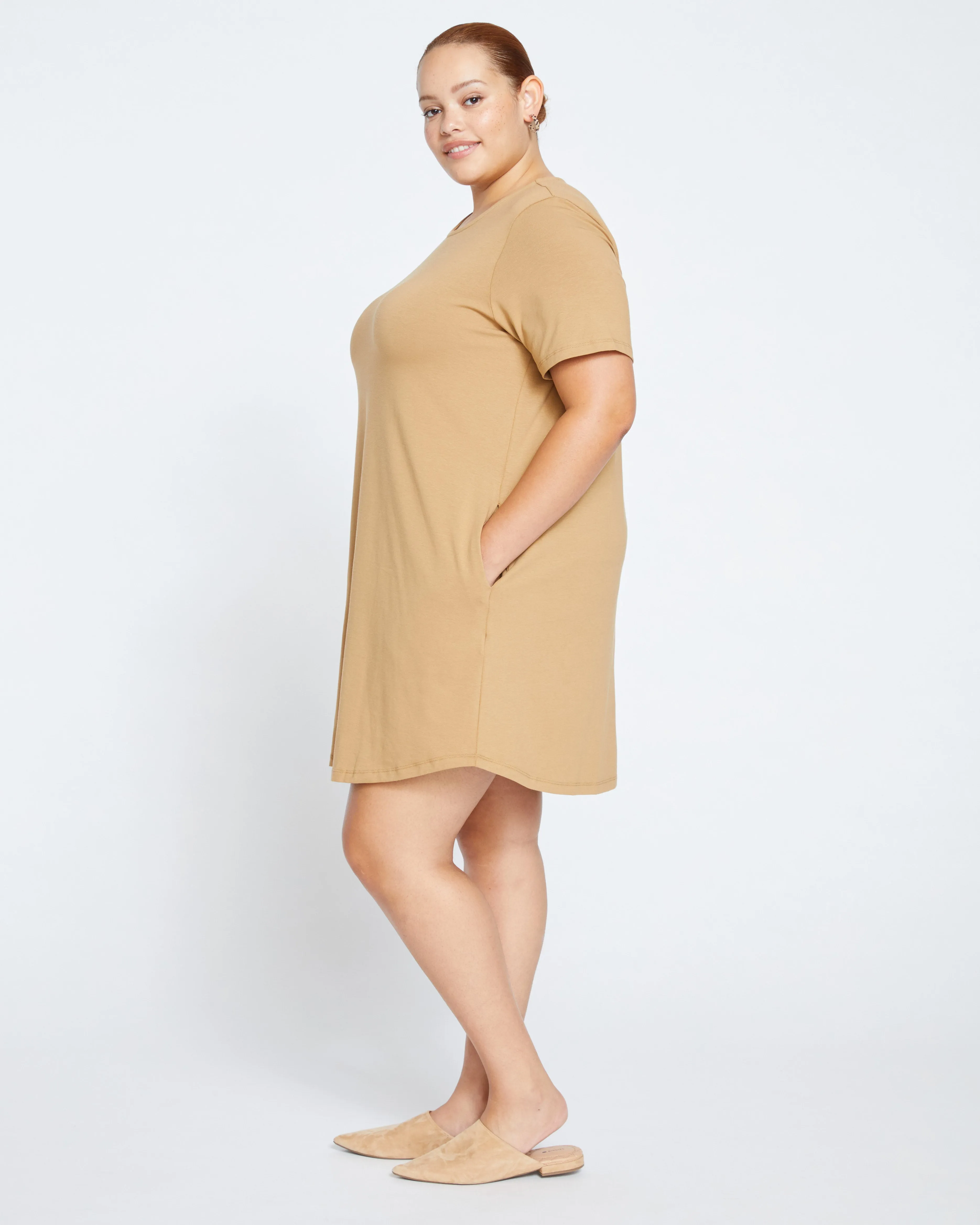 Halie T-Shirt Dress - Vintage Khaki sold by Universal Standard product image thumbnail 3