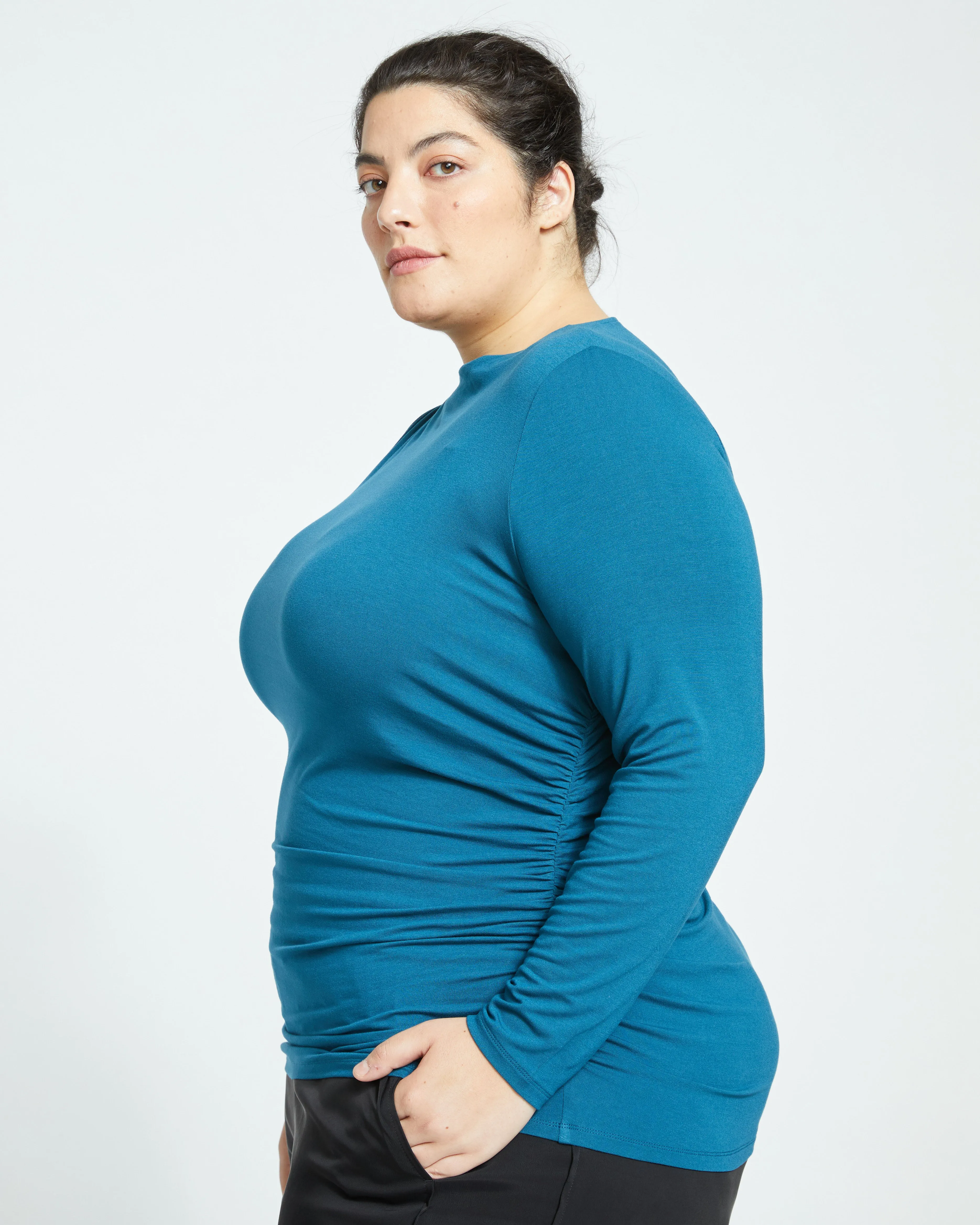 Louise Long Sleeve Liquid Jersey Top - Midnight Rain sold by Universal Standard product image thumbnail 4