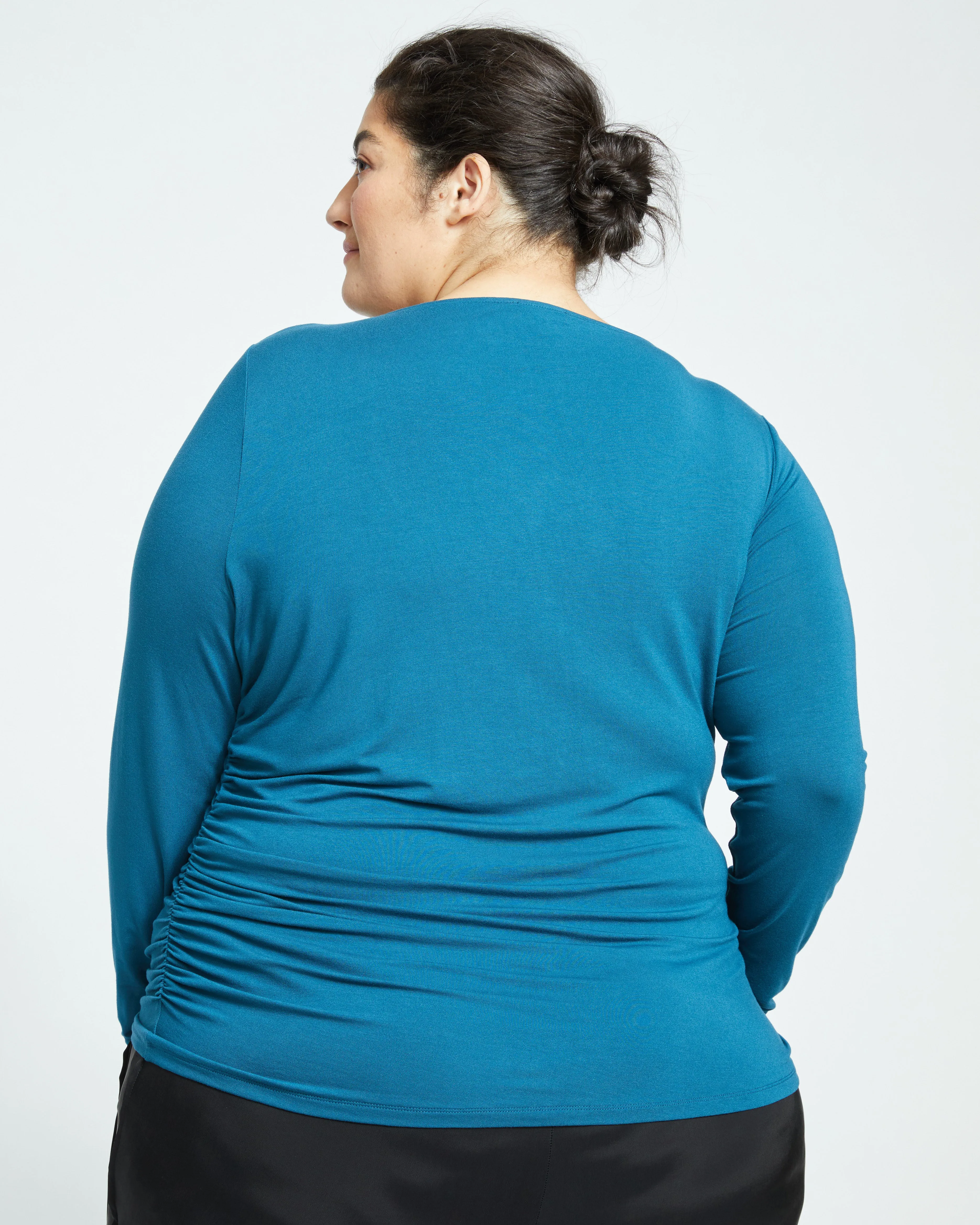 Louise Long Sleeve Liquid Jersey Top - Midnight Rain sold by Universal Standard product image thumbnail 5