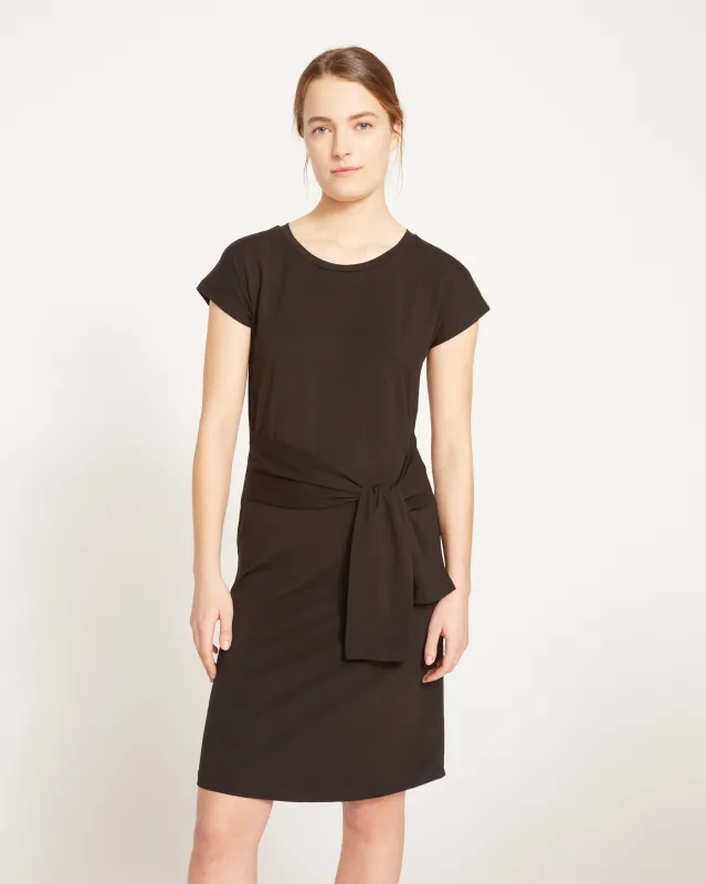 Misa Jersey Tie Dress - Black sold by Universal Standard