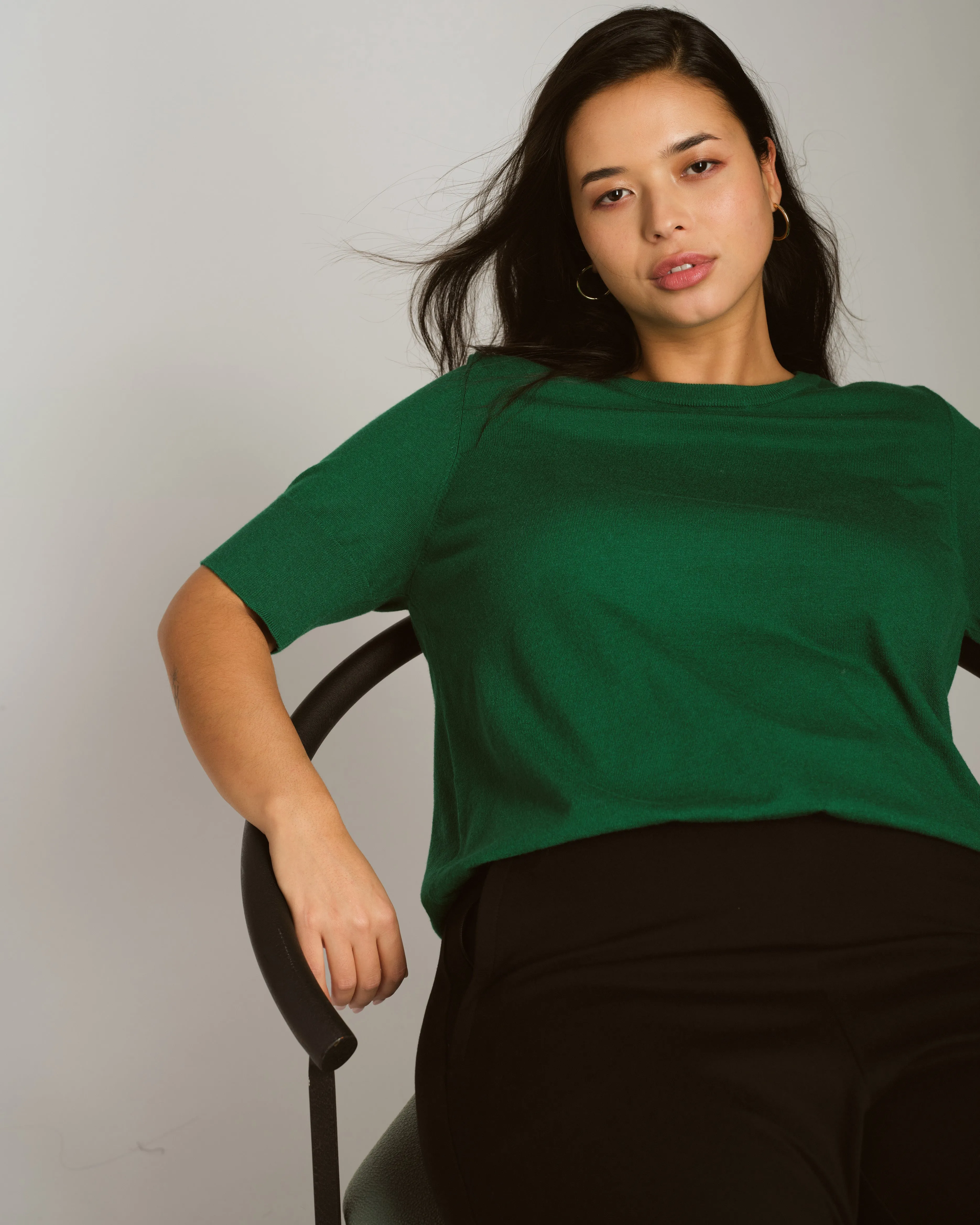 Savvy Fine Knit Sweater Top - Kelly Green sold by Universal Standard