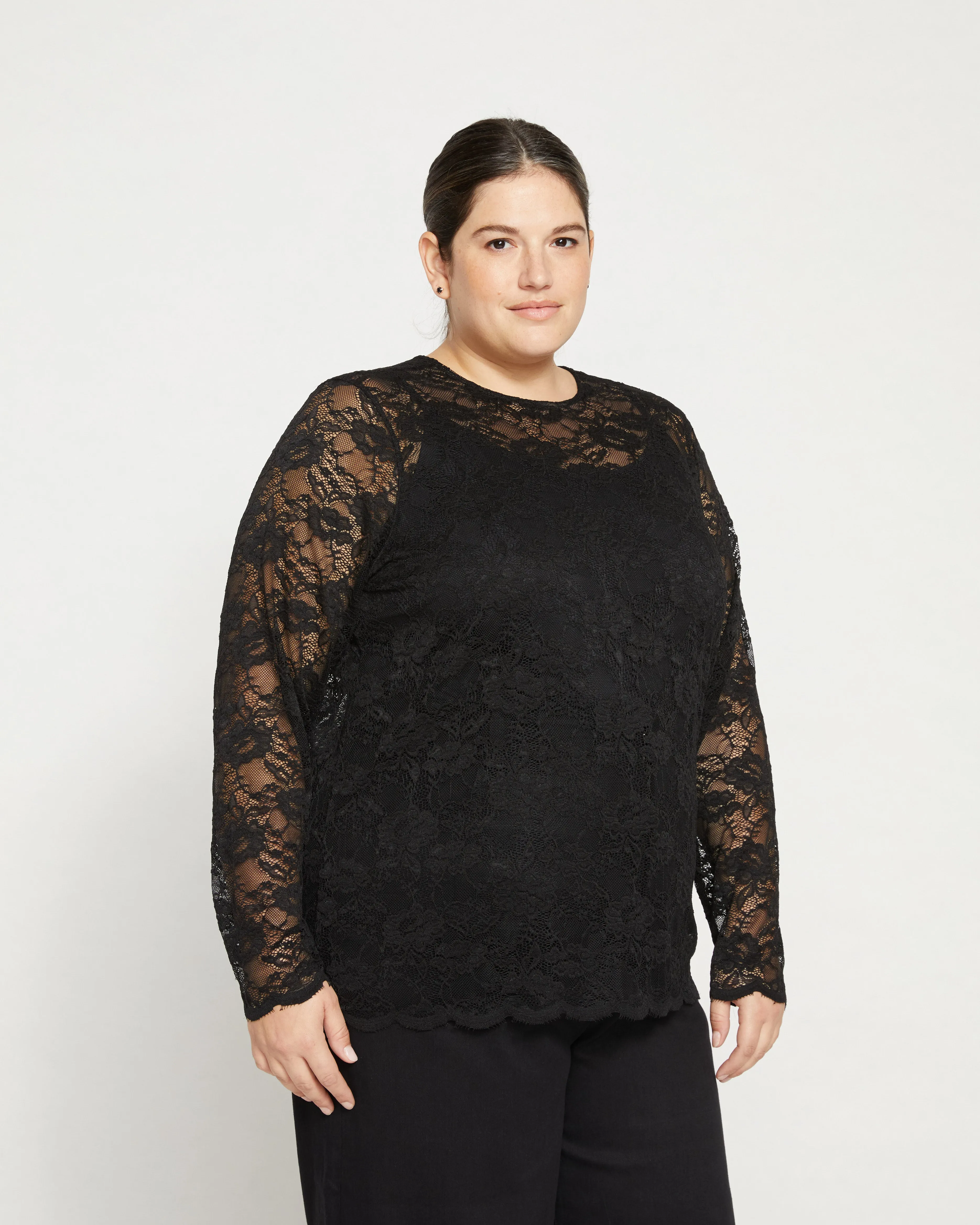 Thames Lace Top - Black sold by Universal Standard product image thumbnail 3