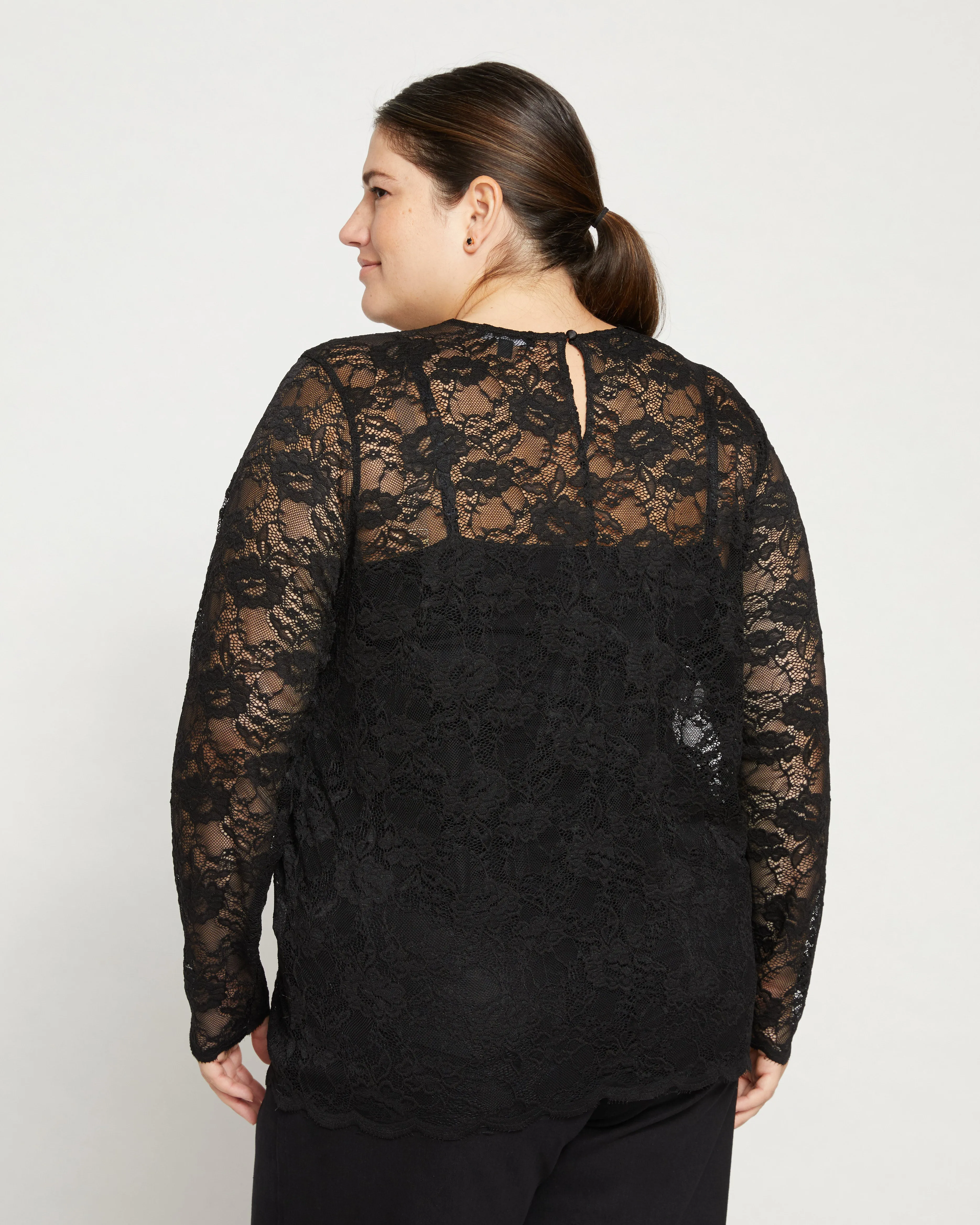 Thames Lace Top - Black sold by Universal Standard product image thumbnail 4