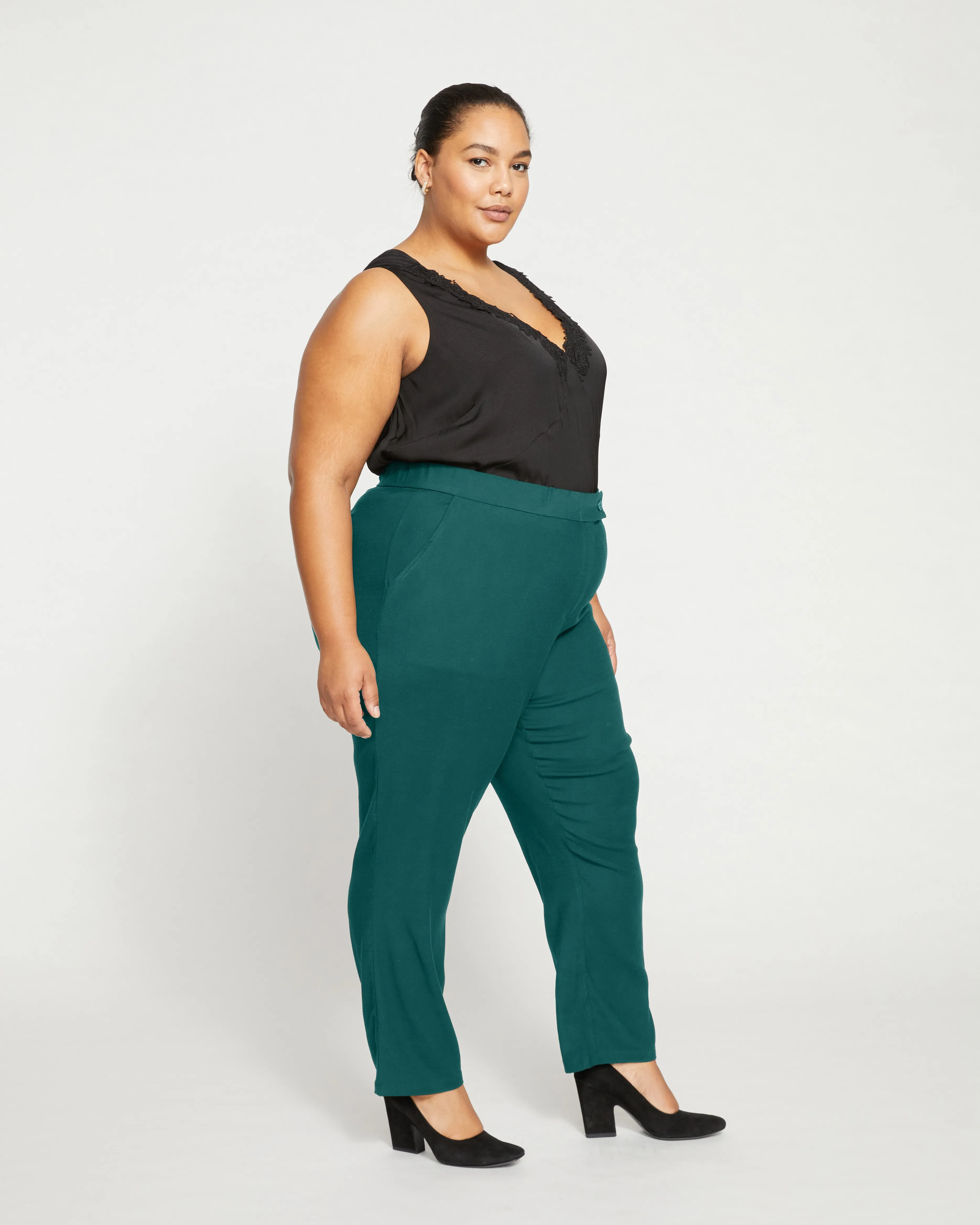 Meg Double Luxe Cigarette Pants - Forest Green sold by Universal Standard product image thumbnail 2