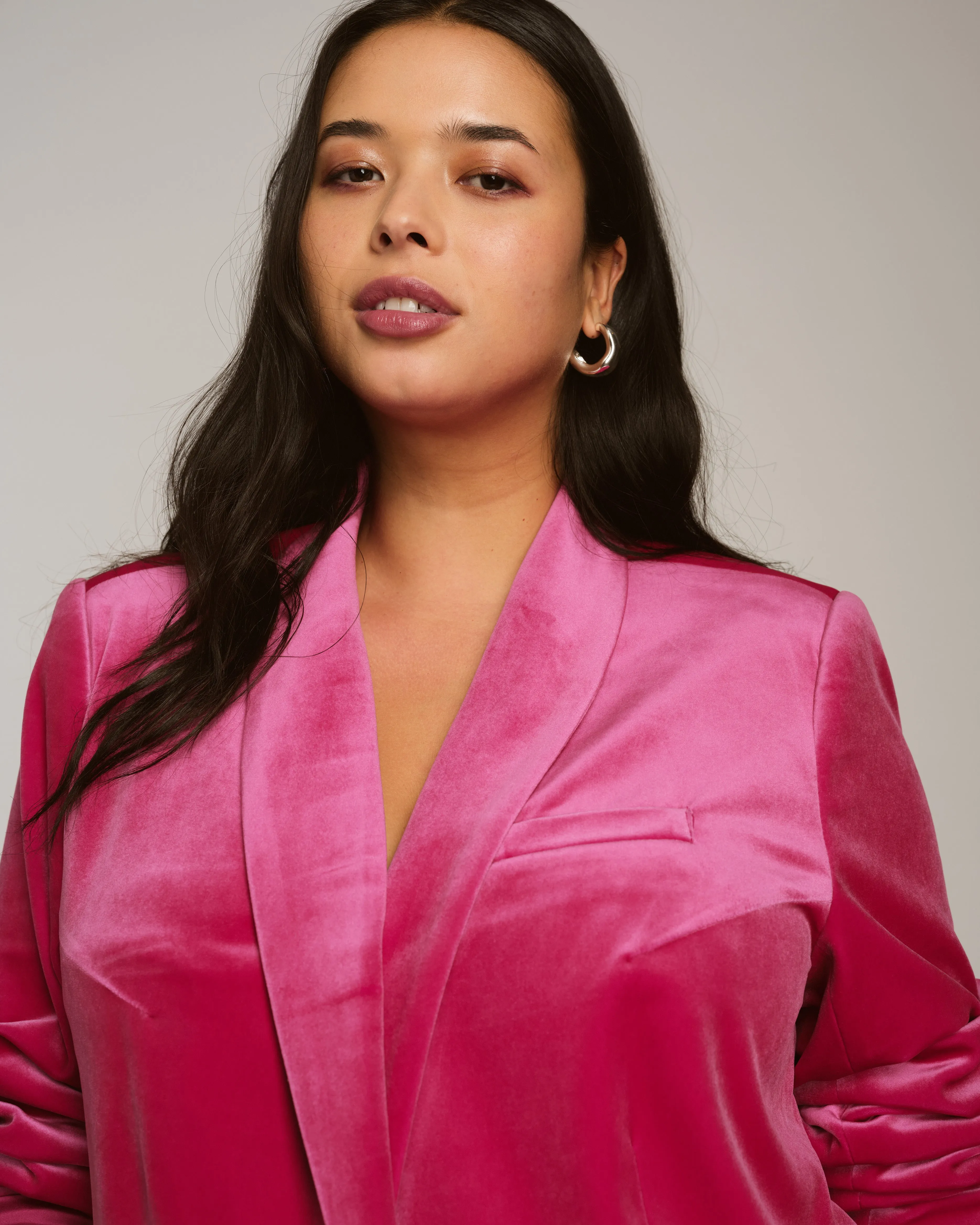 Luxe Velvet Blazer - Cerise sold by Universal Standard