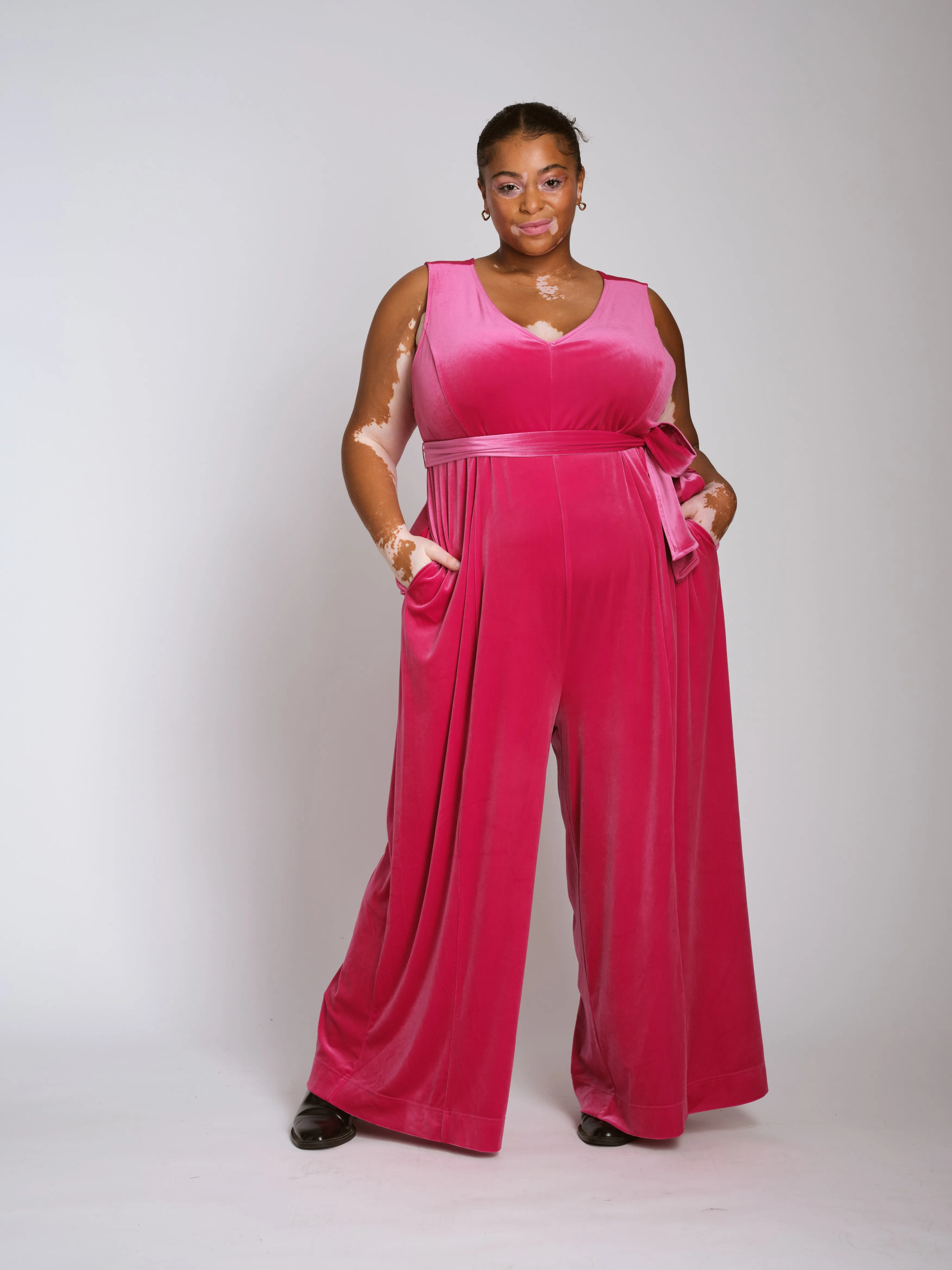 Midnight Velvet Jumpsuit - Cerise sold by Universal Standard product image thumbnail 4