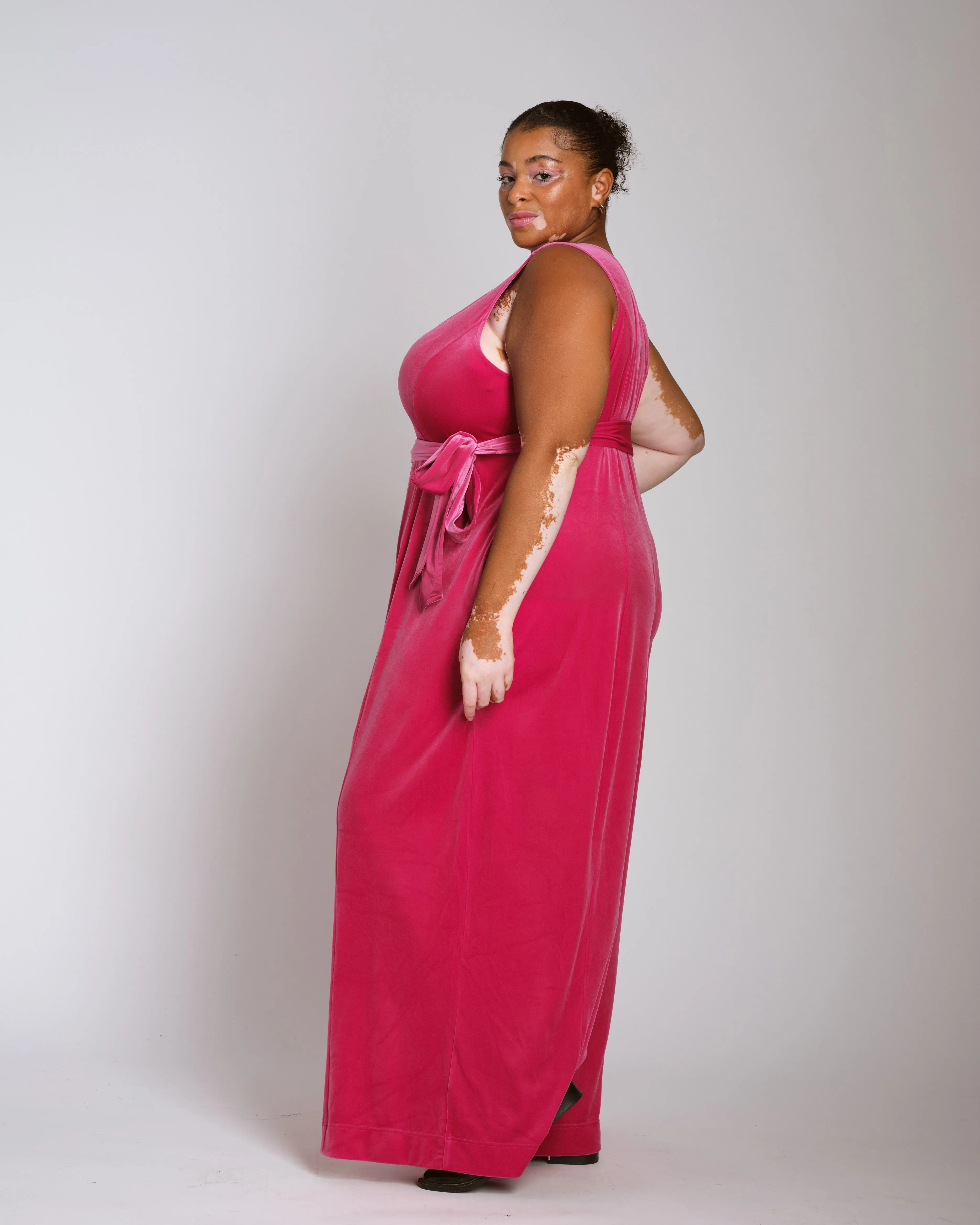 Midnight Velvet Jumpsuit - Cerise sold by Universal Standard product image thumbnail 5