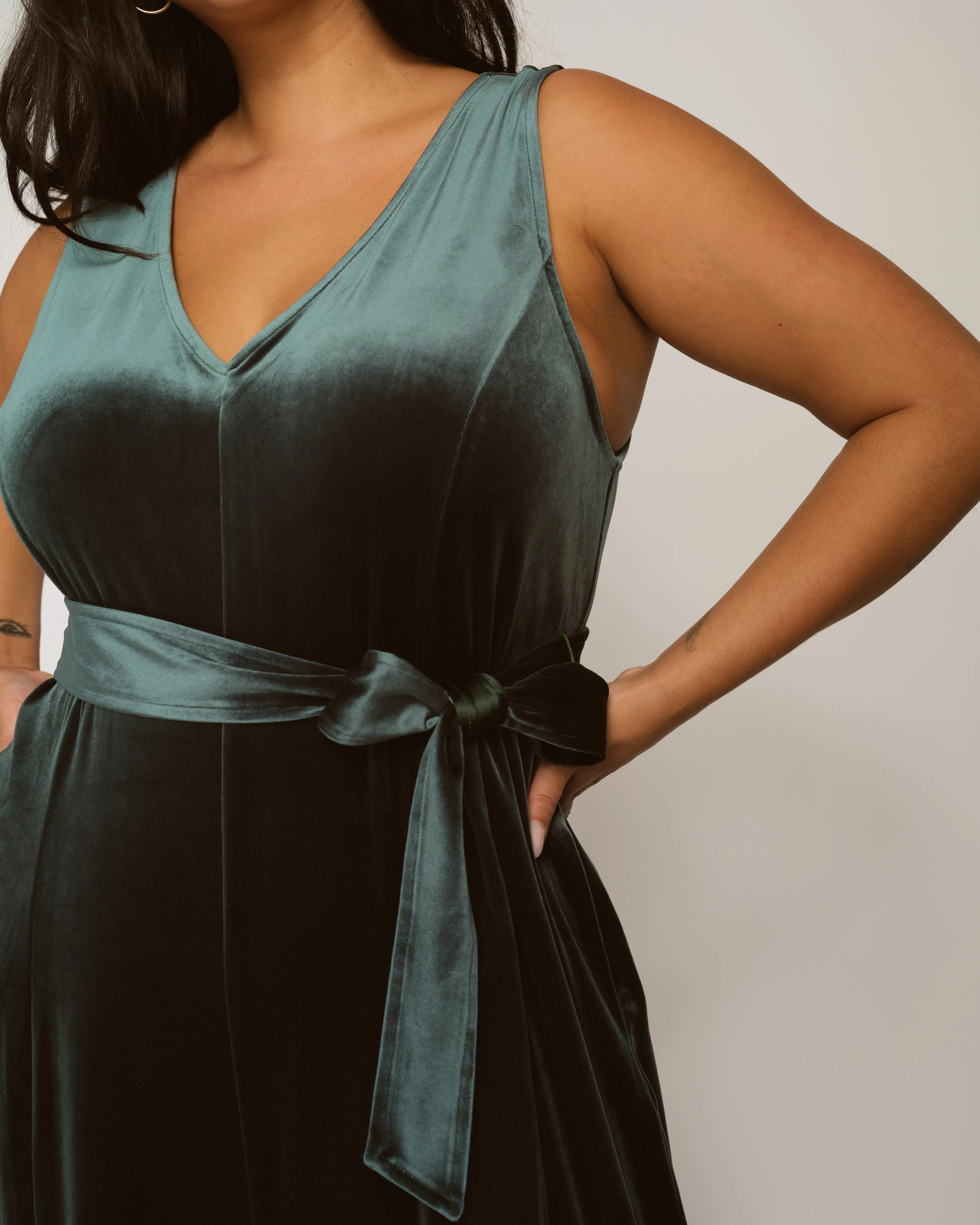 Midnight Velvet Jumpsuit - Forest Green sold by Universal Standard product image thumbnail 2