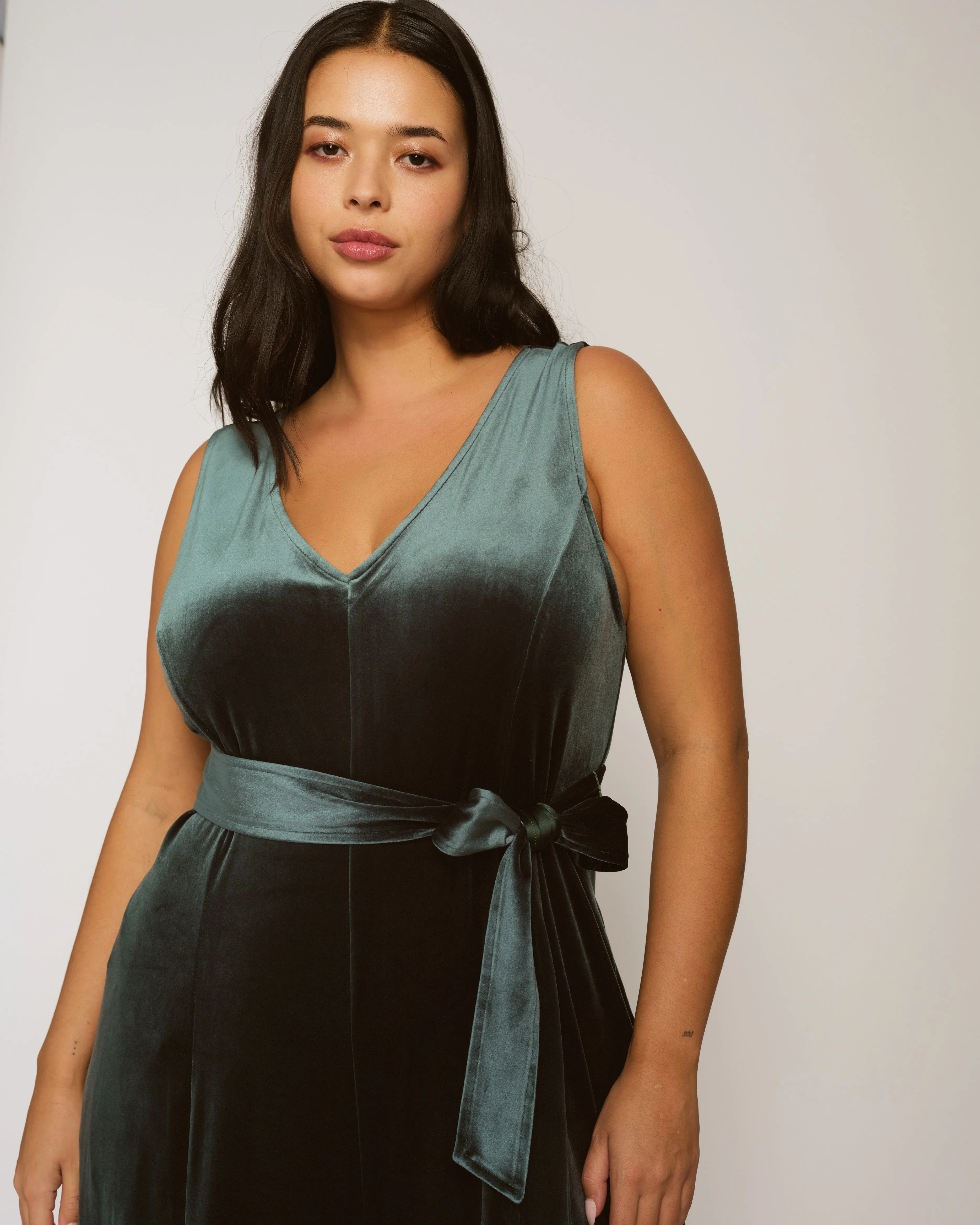 Midnight Velvet Jumpsuit - Forest Green sold by Universal Standard
