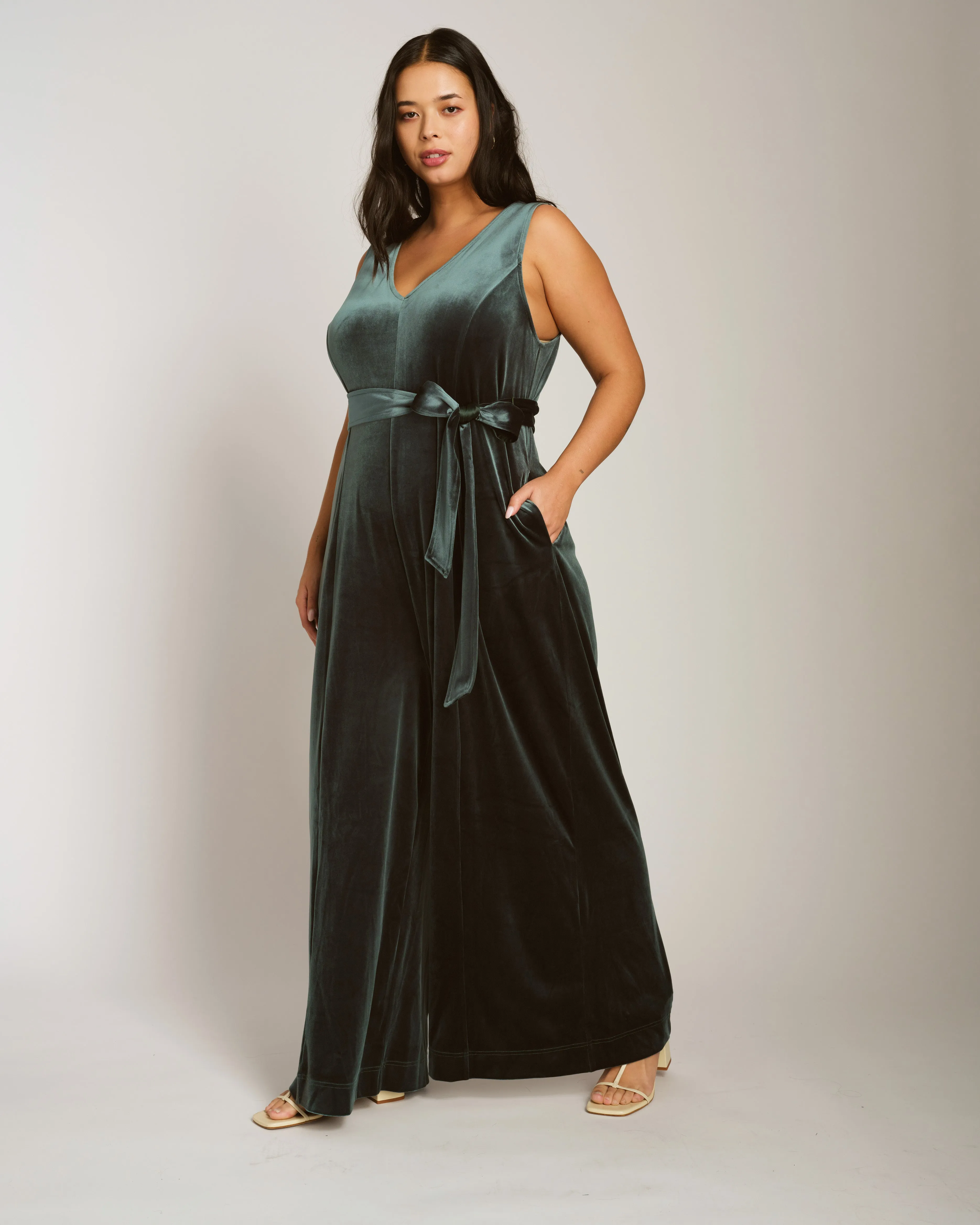 Midnight Velvet Jumpsuit - Forest Green sold by Universal Standard product image thumbnail 4