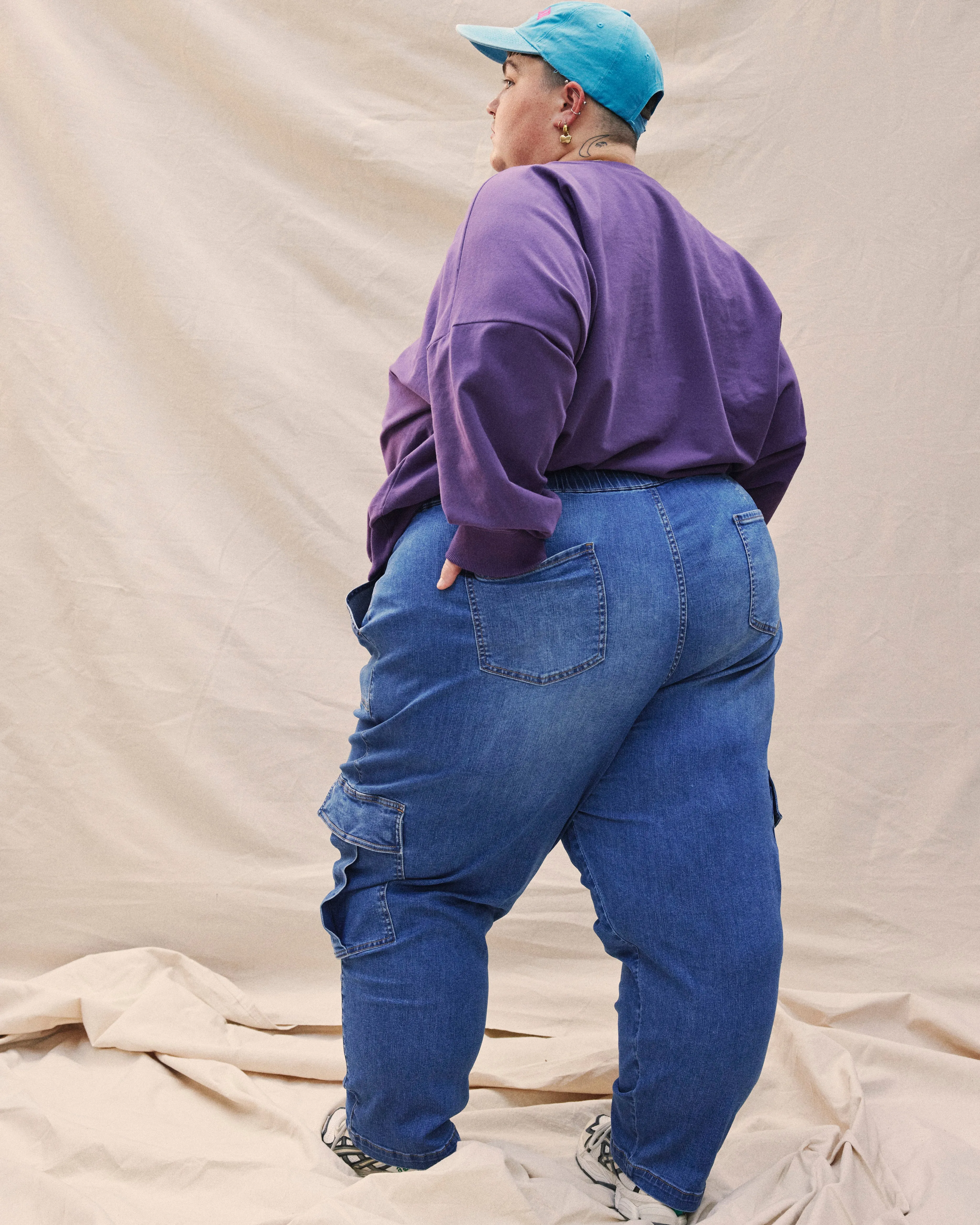 Jordan x US Everywhere Cargo Jeans - Western Blue Wash sold by Universal Standard product image thumbnail 5