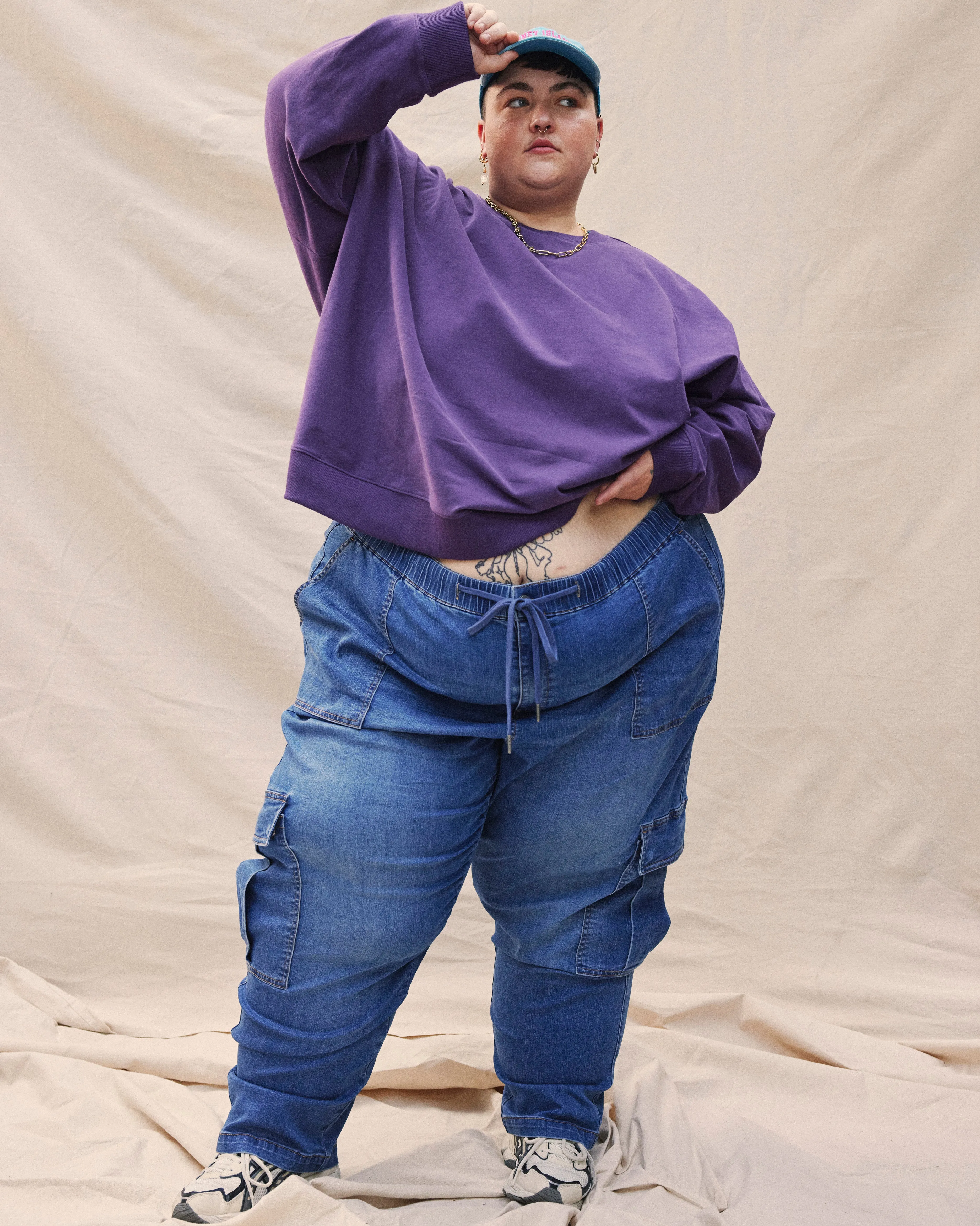 Jordan x US Everywhere Cargo Jeans - Western Blue Wash sold by Universal Standard product image thumbnail 4