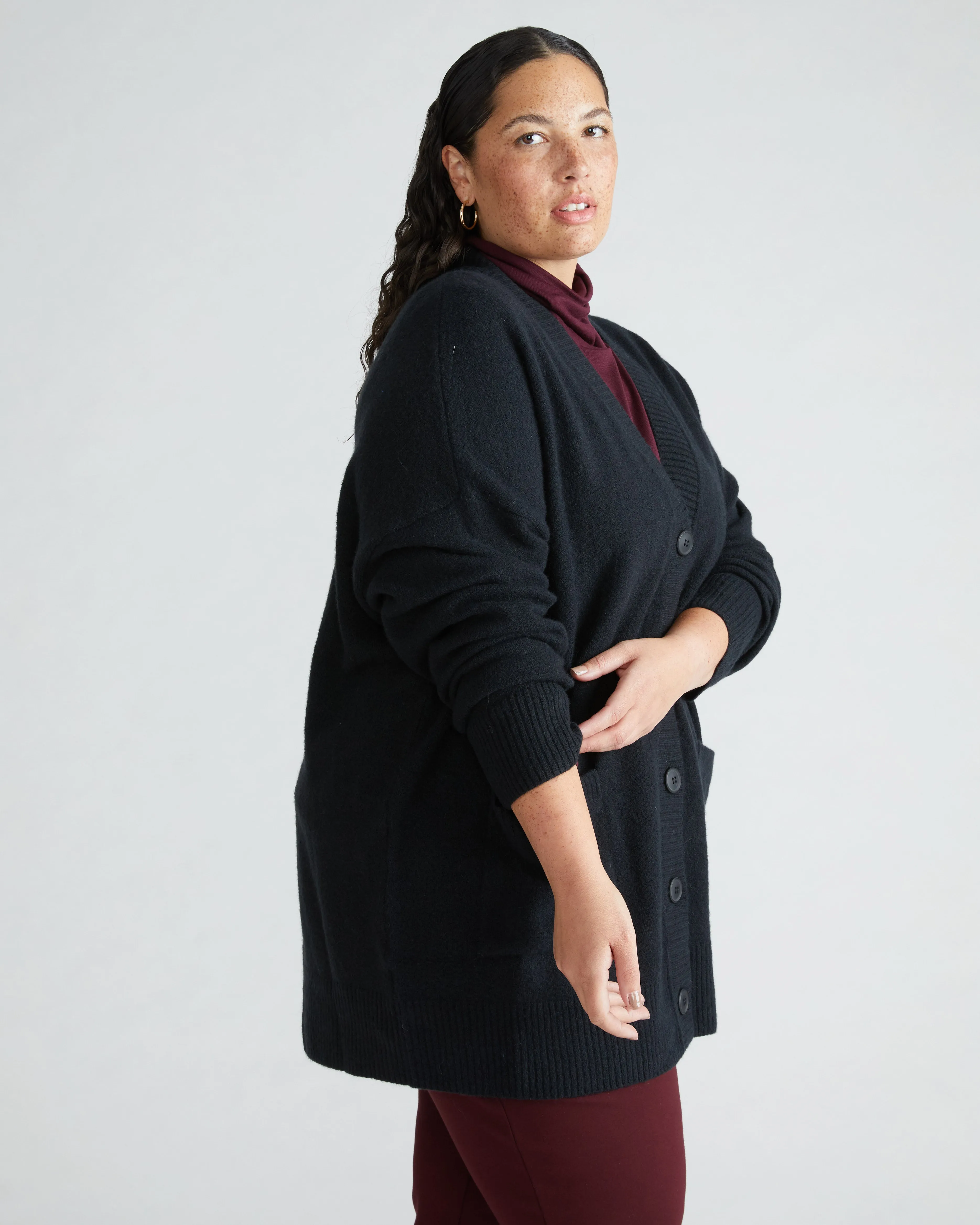 Margot Eco Alpaca Cardigan - Black sold by Universal Standard product image thumbnail 3