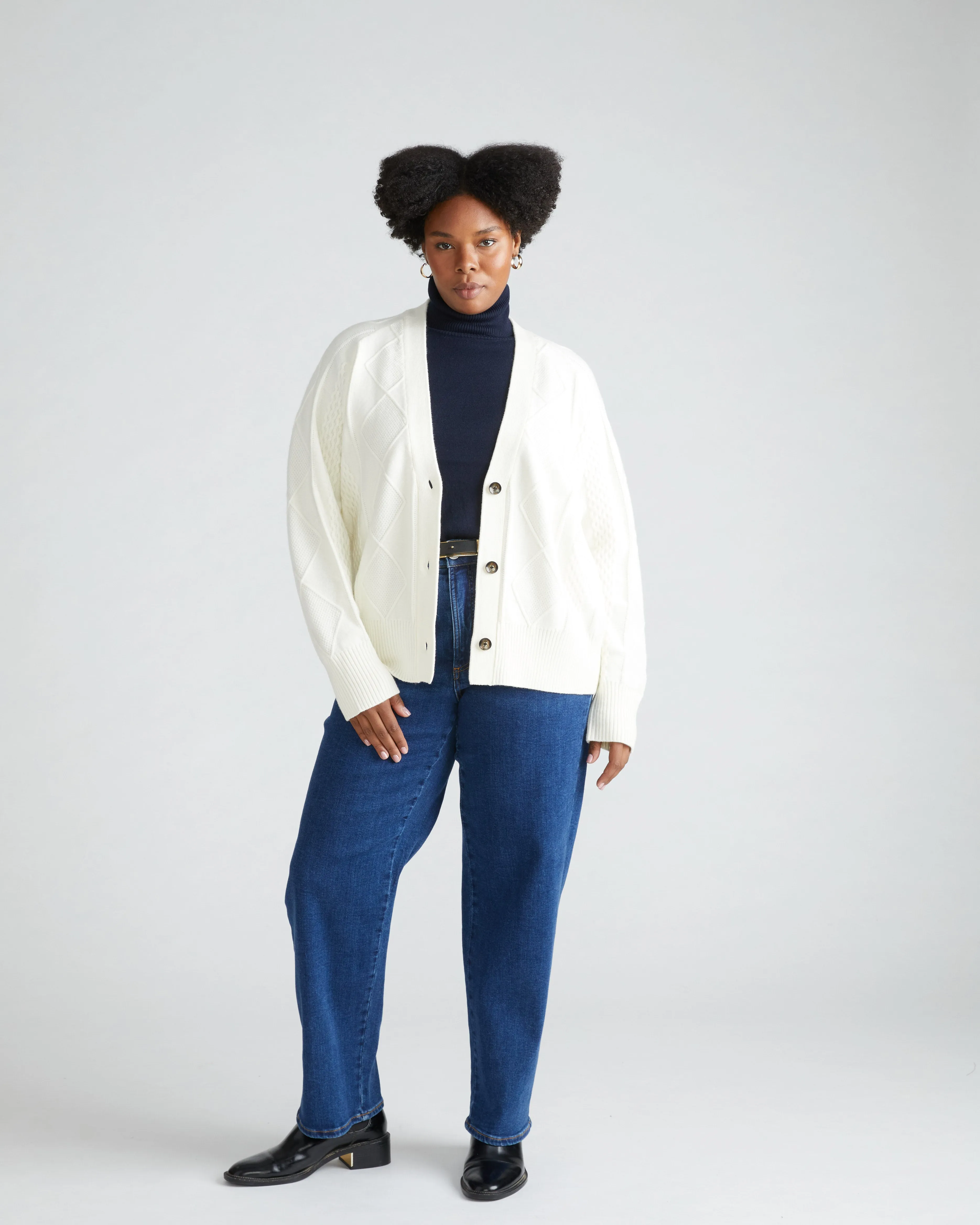 Cable Knit Cardigan - Cream sold by Universal Standard product image thumbnail 4