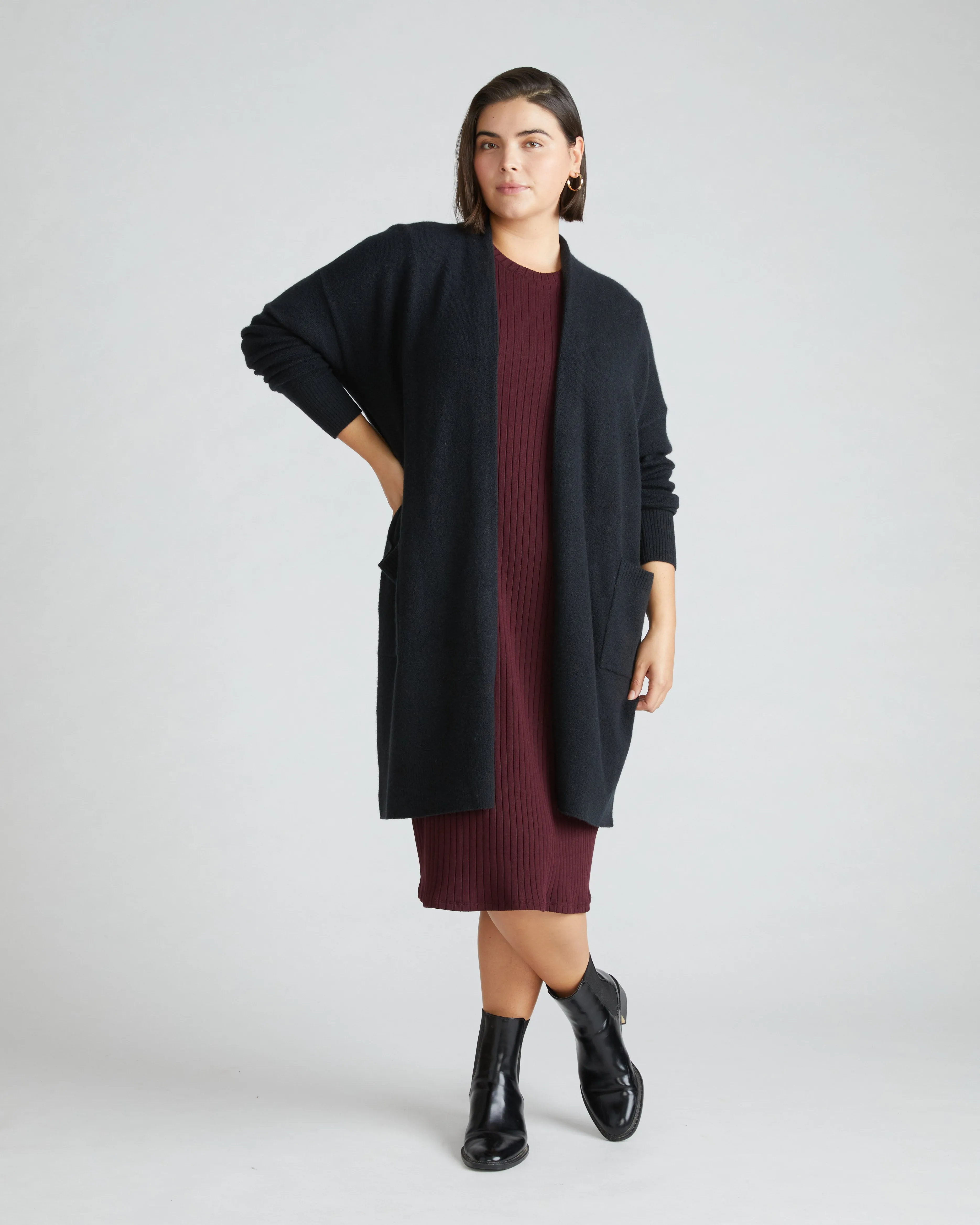 Eli Eco Alpaca Duster - Black sold by Universal Standard