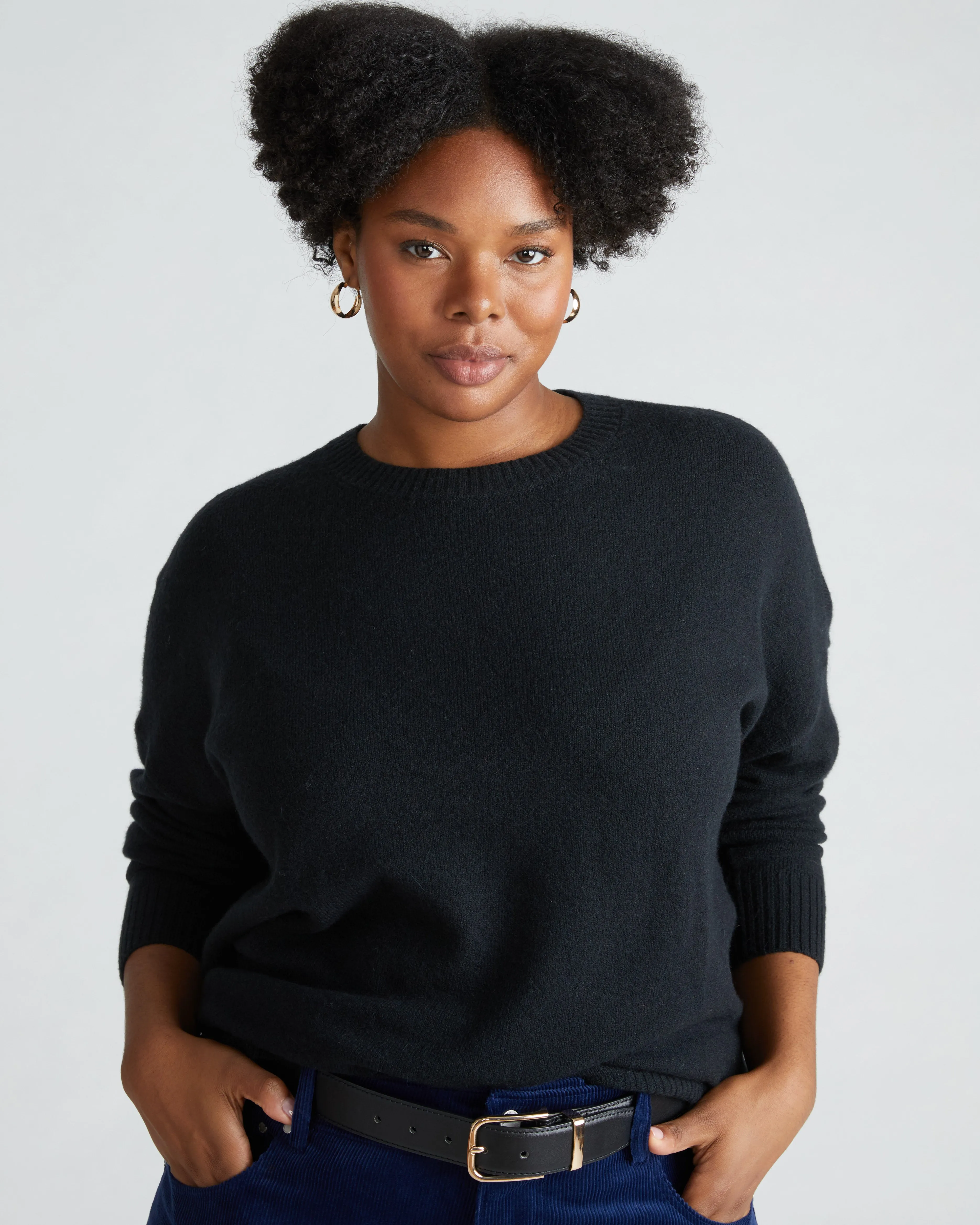 Mena Eco Alpaca Sweater - Black sold by Universal Standard