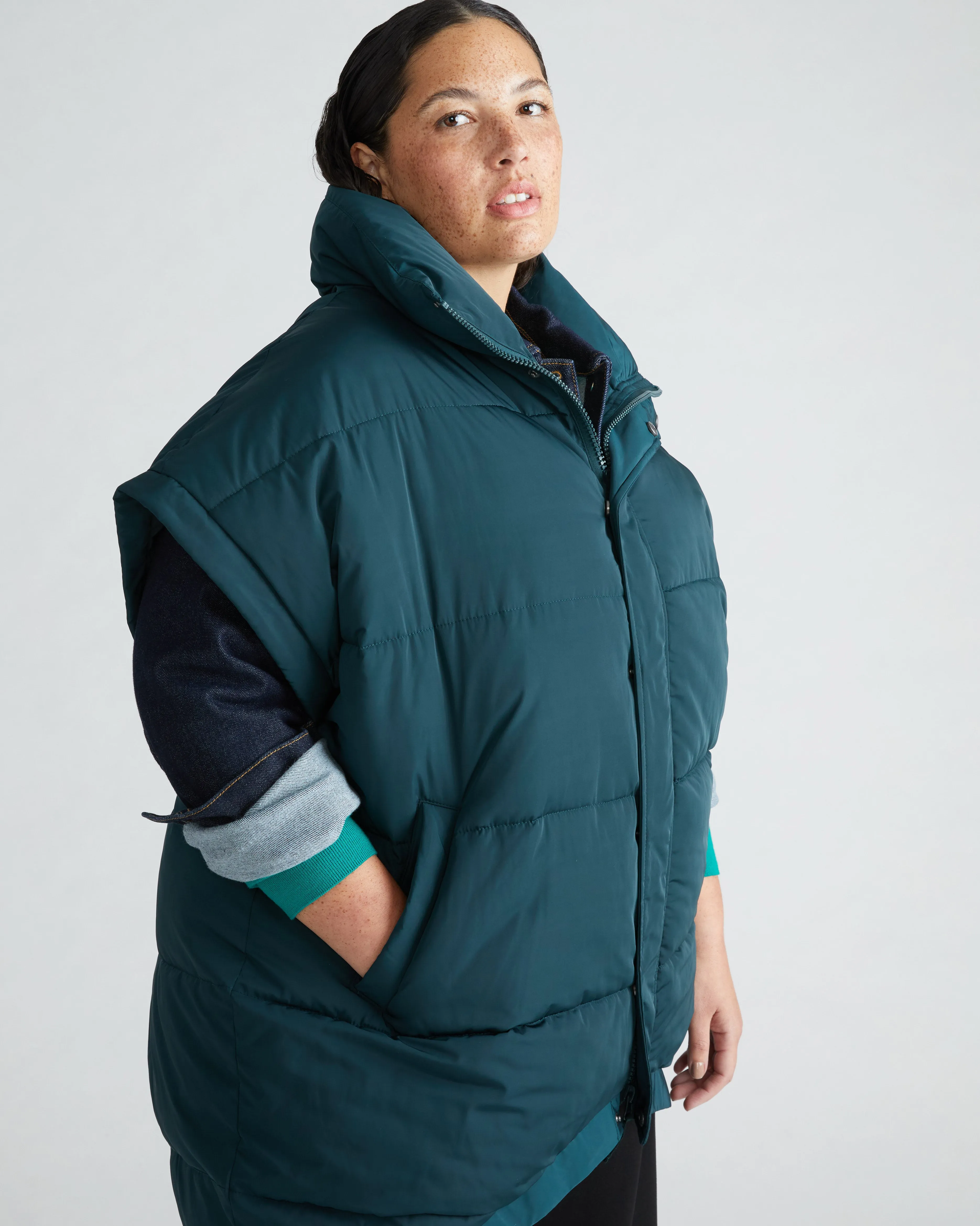 Paparazzi Puffer Vest - Deep Sea sold by Universal Standard product image thumbnail 2