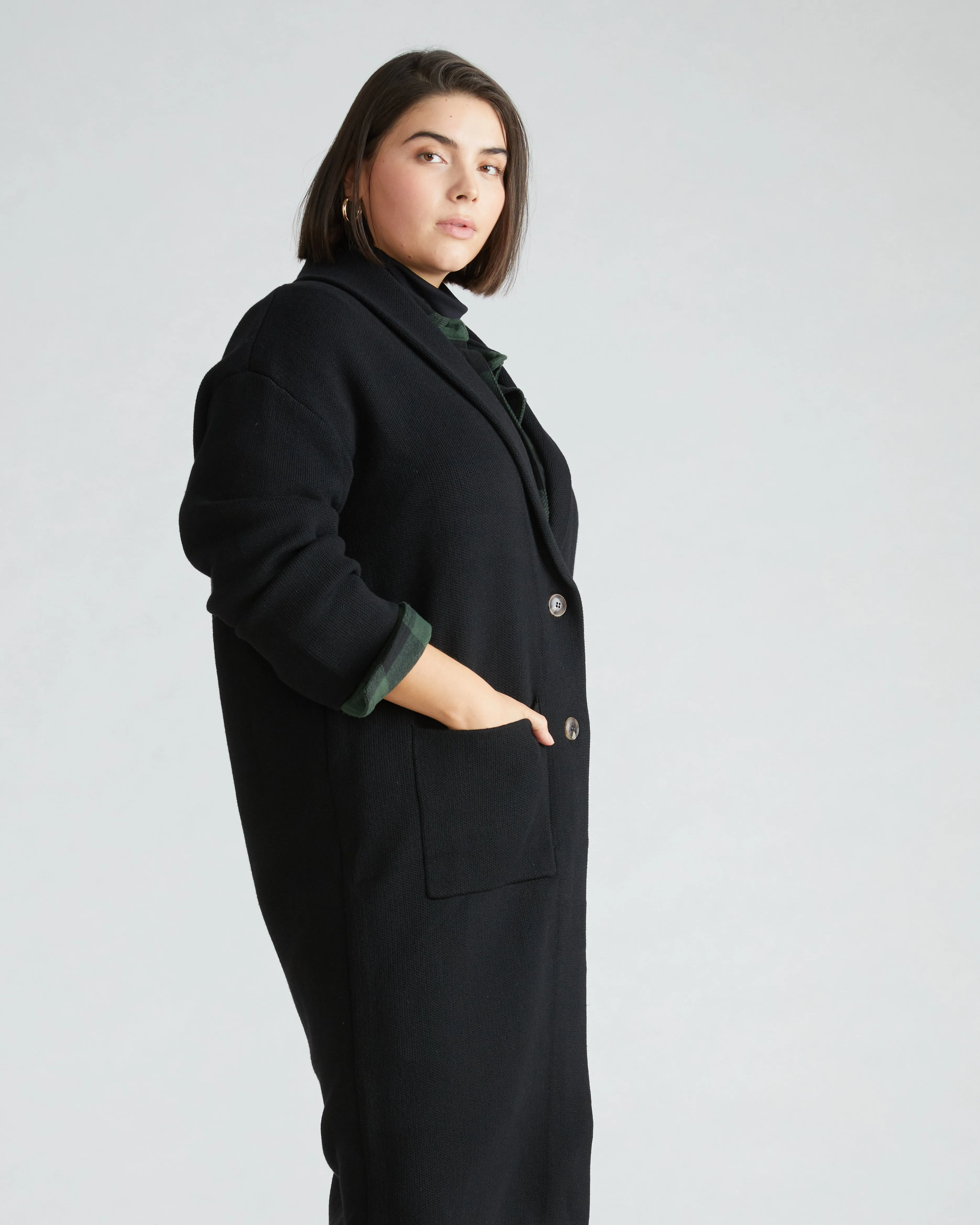 Sylvia Sweater Coat - Black sold by Universal Standard product image thumbnail 2