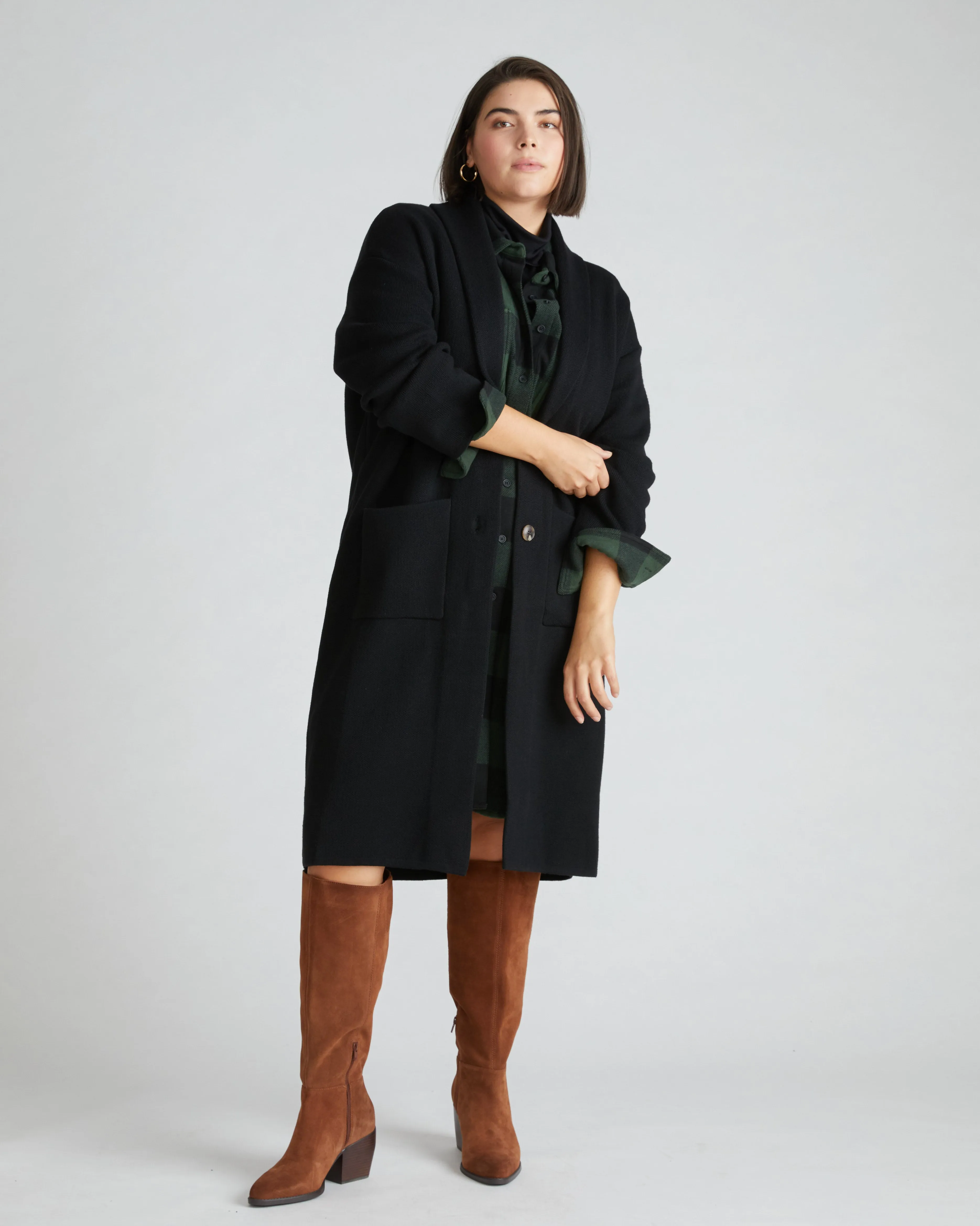 Sylvia Sweater Coat - Black sold by Universal Standard product image thumbnail 3