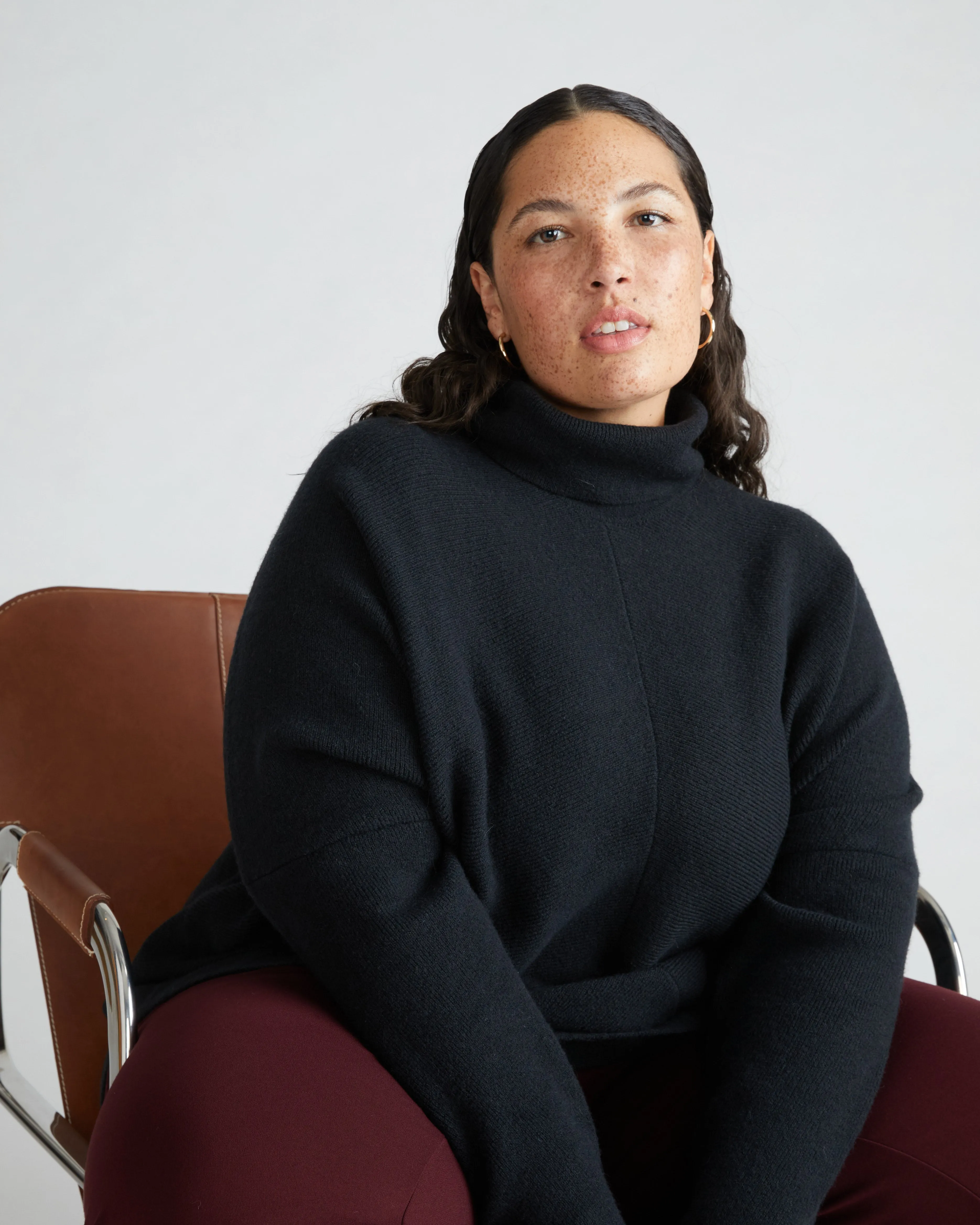 Chevron Eco Blanket Sweater - Black sold by Universal Standard product image thumbnail 2