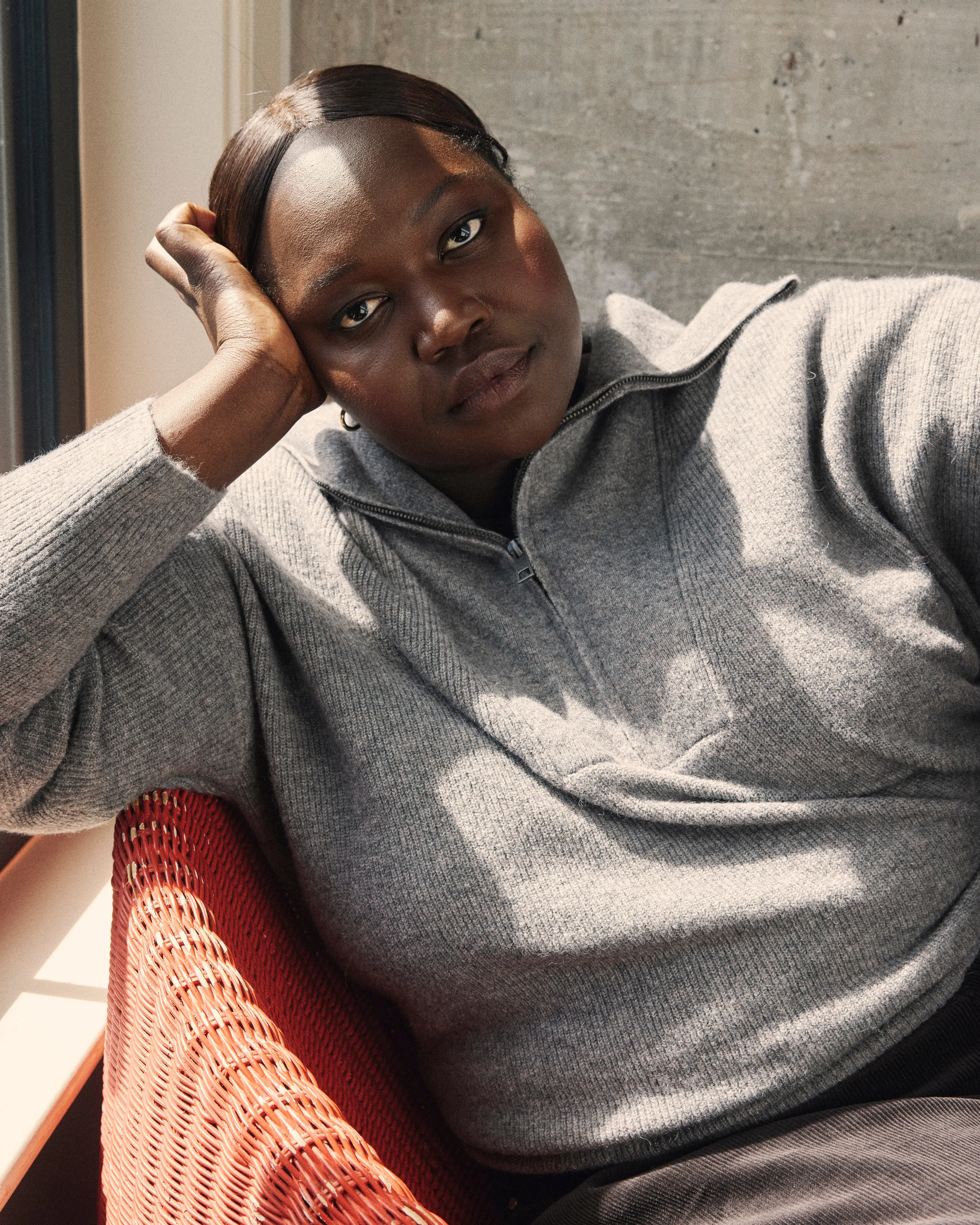 Half Zip Eco Blanket Sweater - Perfect Grey sold by Universal Standard product image thumbnail 2